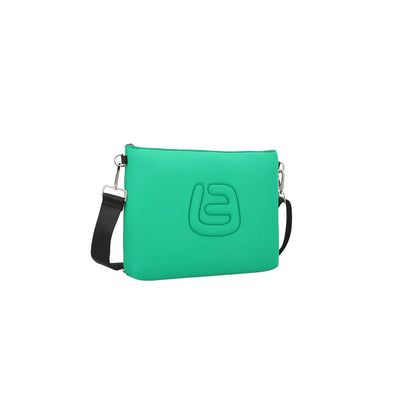 LA FILLE DES FLEURS - Borsa a tracolla verde in neoprene