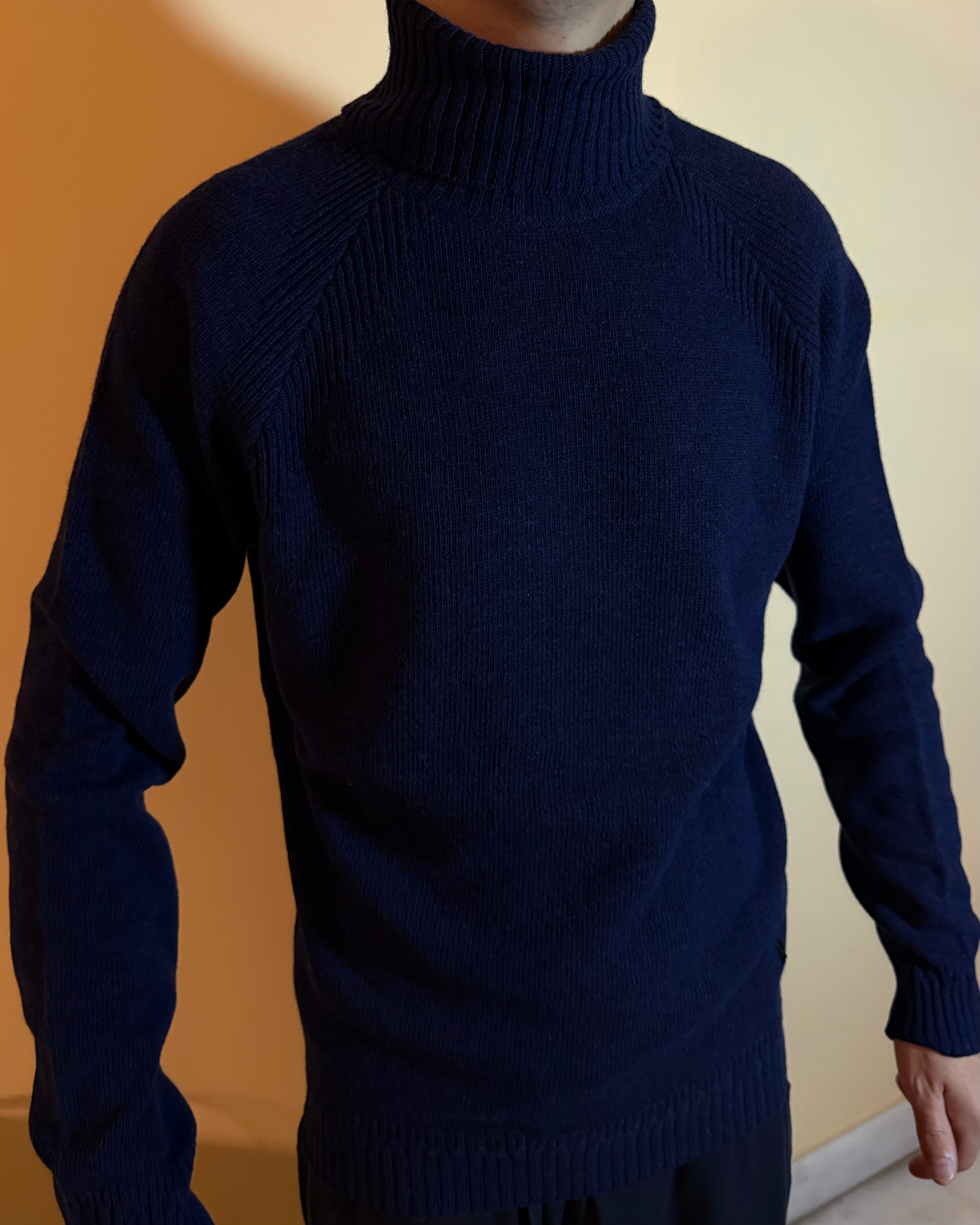 LIU-JO UOMO - Dolcevita blu in lana uomo