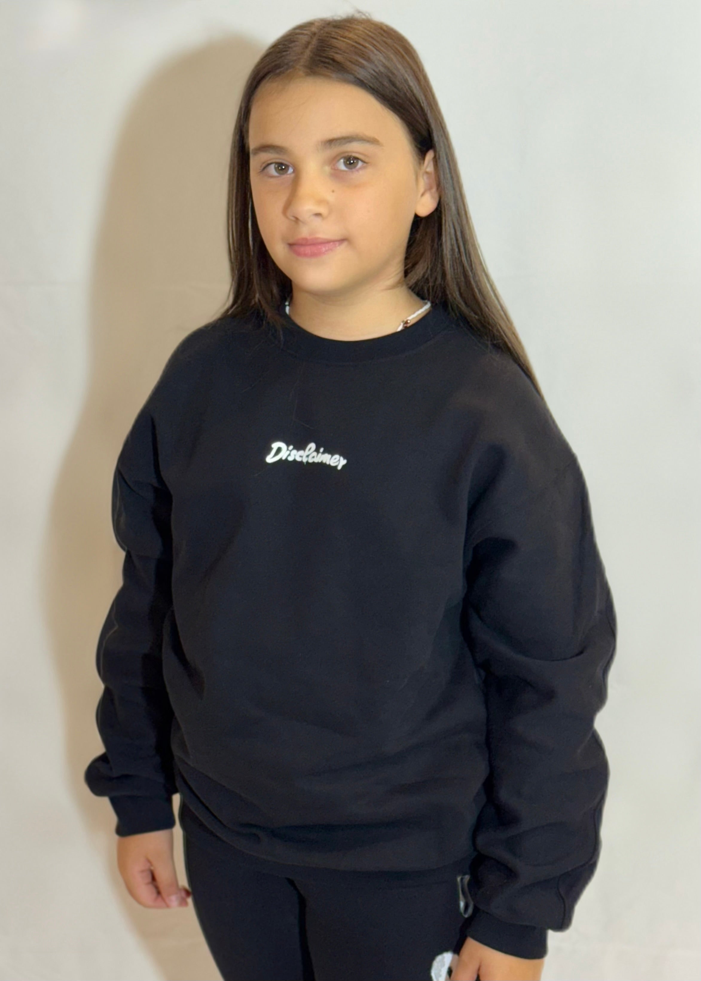 DISCLAIMER - Felpa con maxi logo sul retro bambina