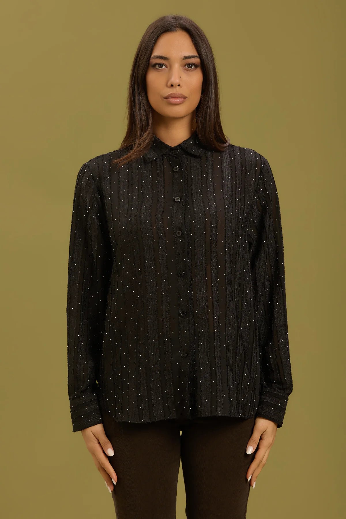 TAKE TWO - Camicia con strass donna