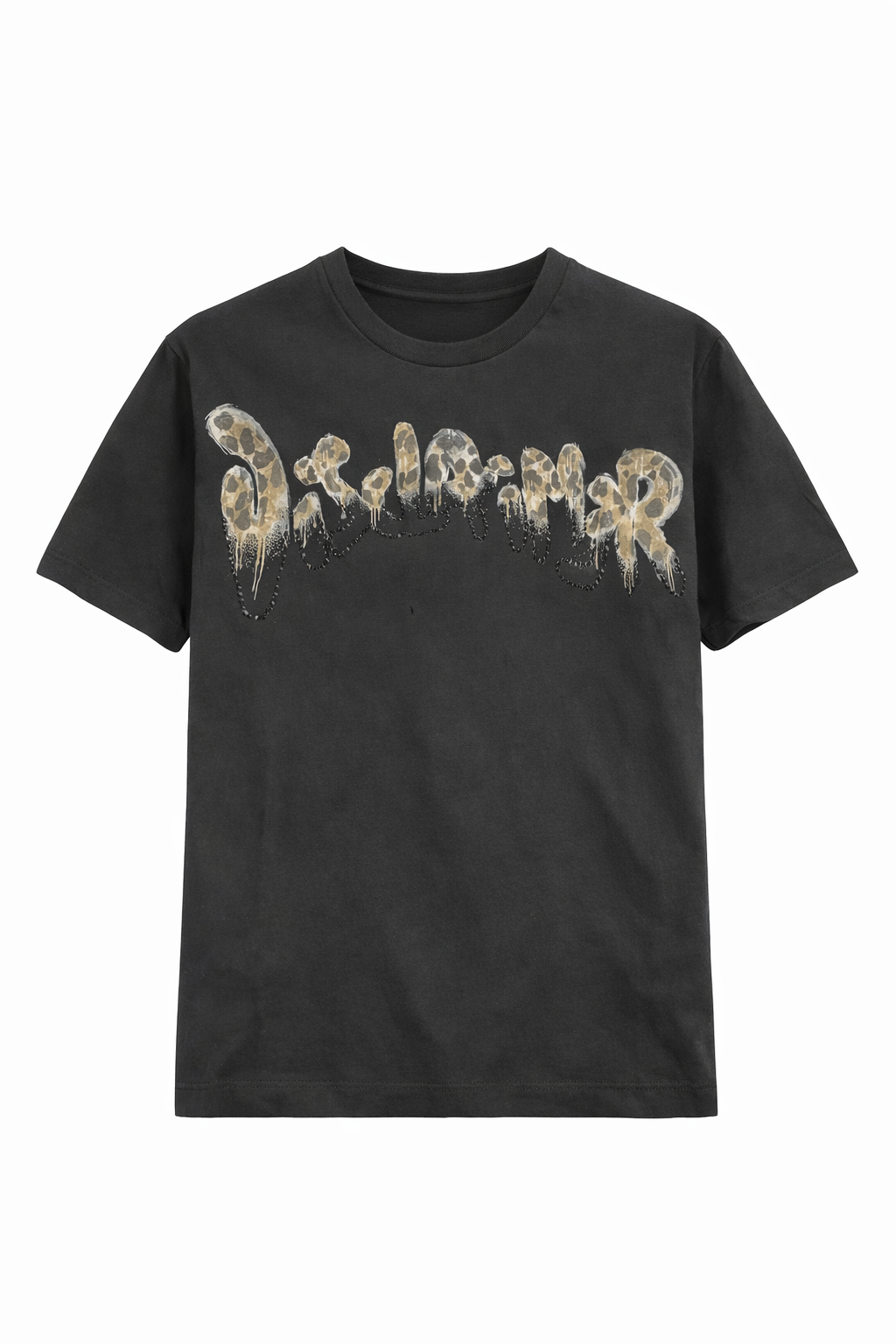 DISCLAIMER - T-shirt con logo animalier bambina