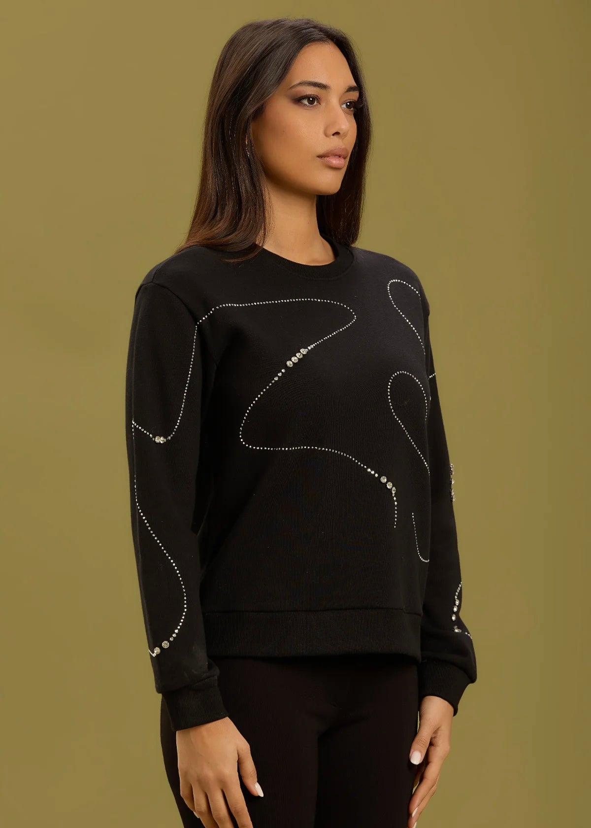 TAKE TWO - Felpa con applicazione in strass donna