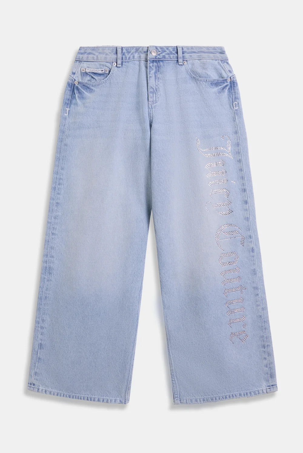 JUICY COUTURE - Jeans a palazzo con logo in strass donna
