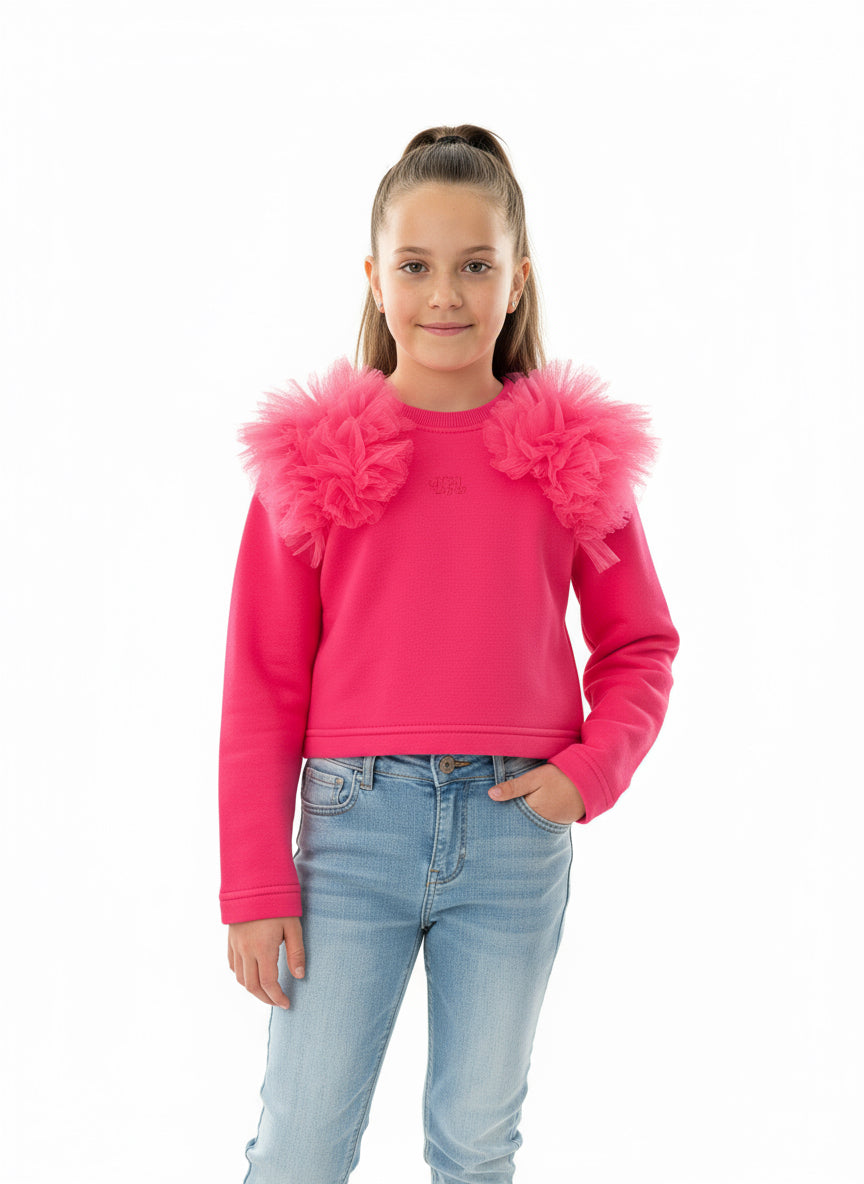 FUN FUN - Felpa con spalline in tulle bambina