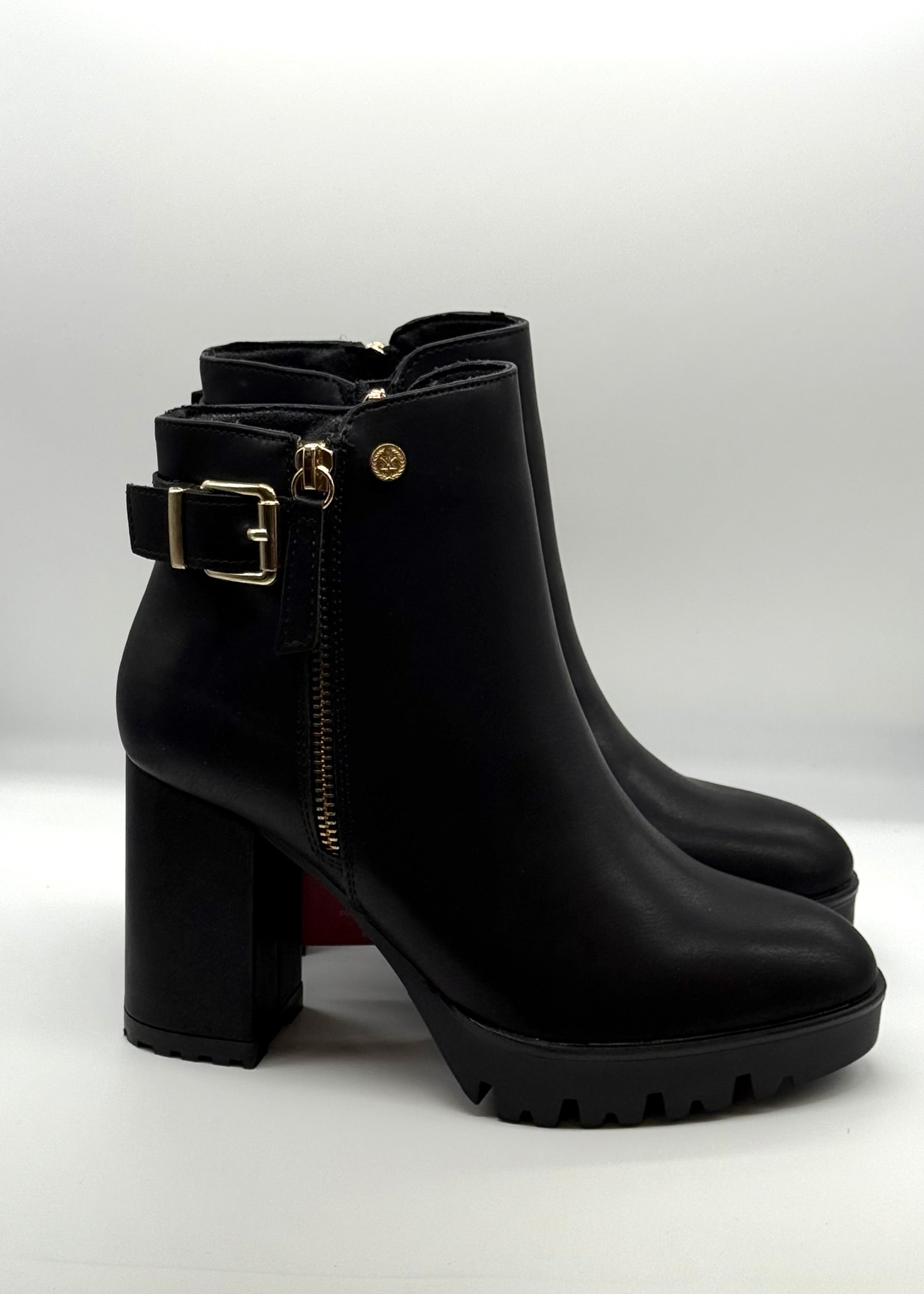 XTI - MEMORY FOAM - Stivaletto con tacco con zip oro donna