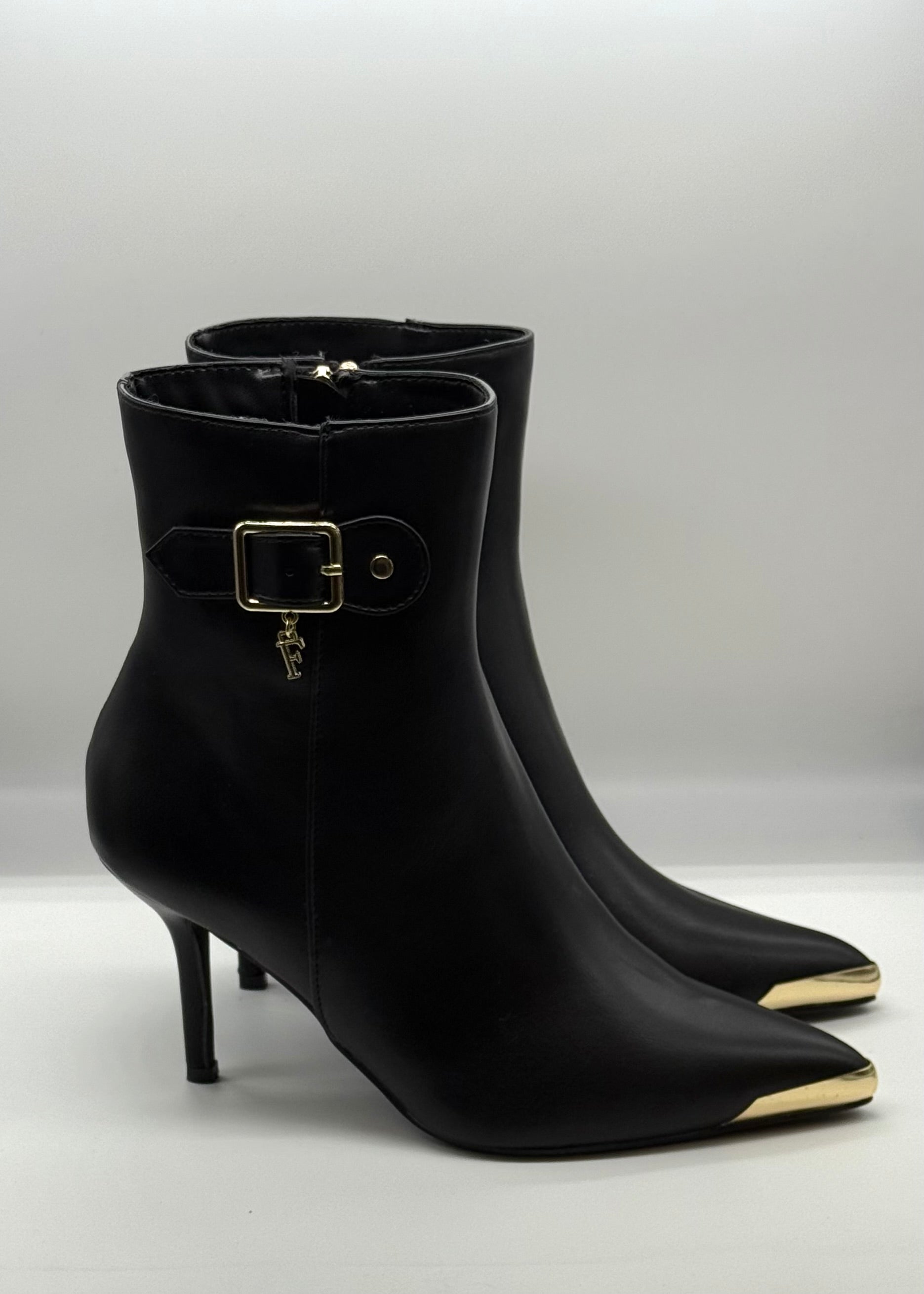 FERRE - Stivaletto con tacco con punta oro donna