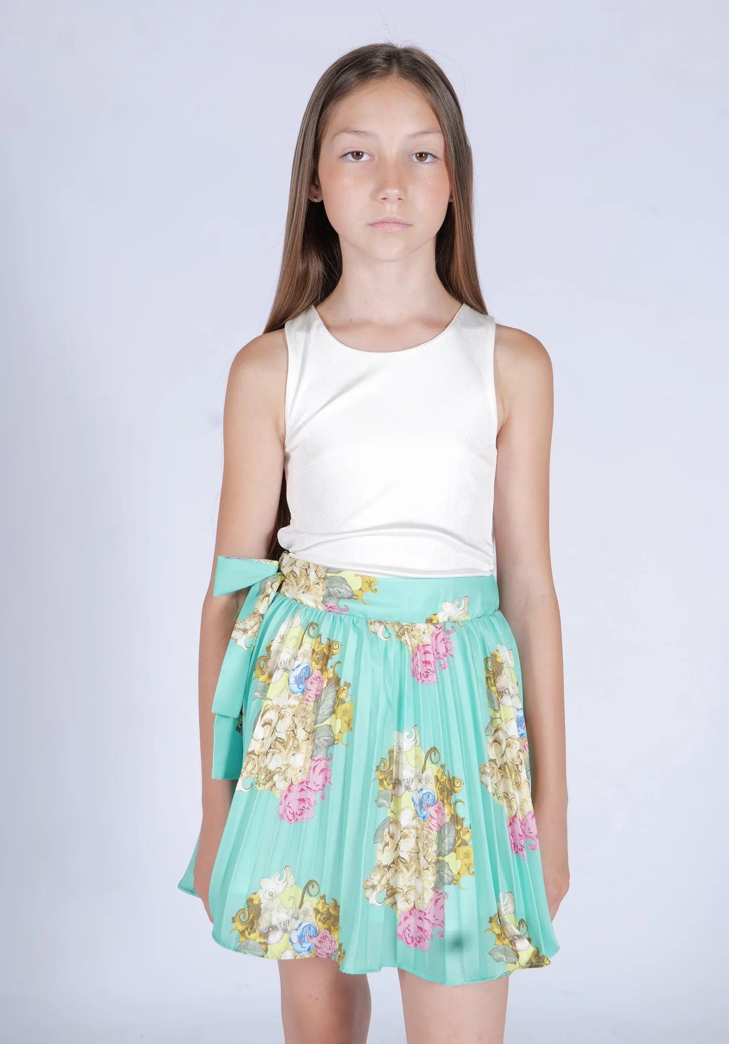 FUN FUN - Canotta bianca glitter bambina