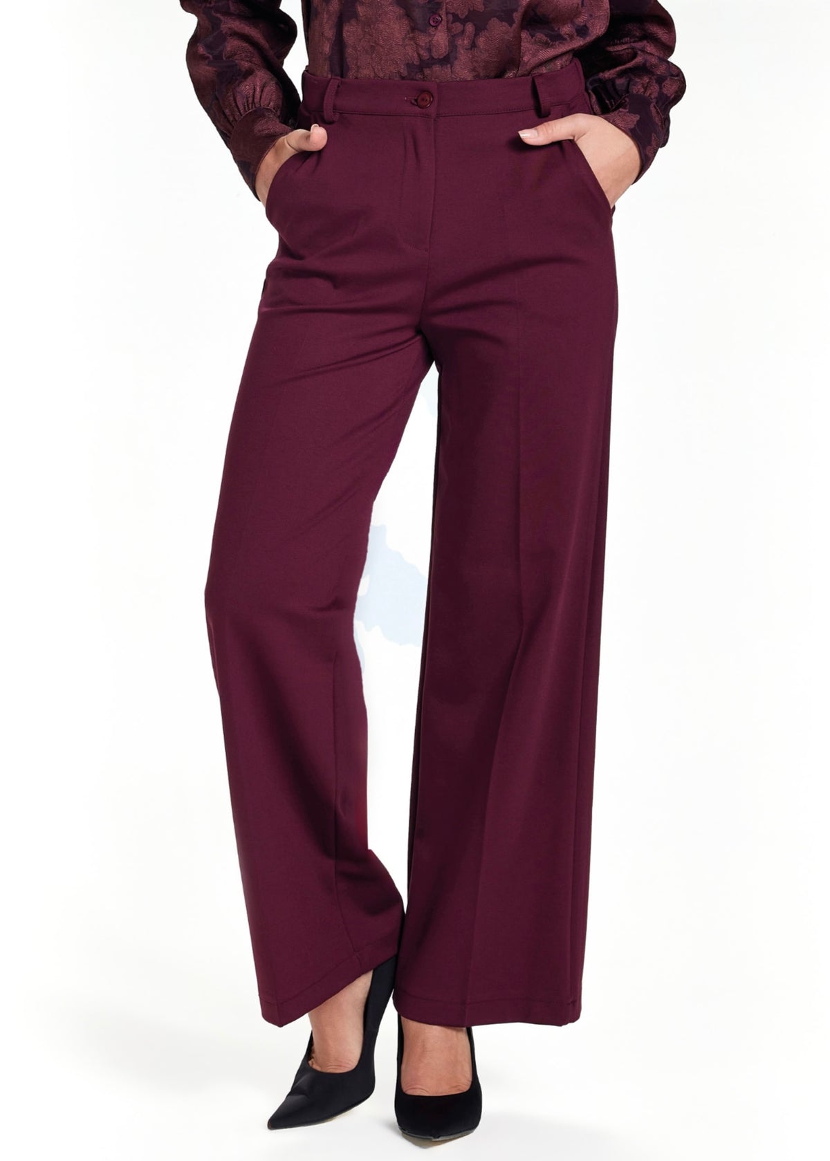 TAKE TWO - Pantalone palazzo in punto milano