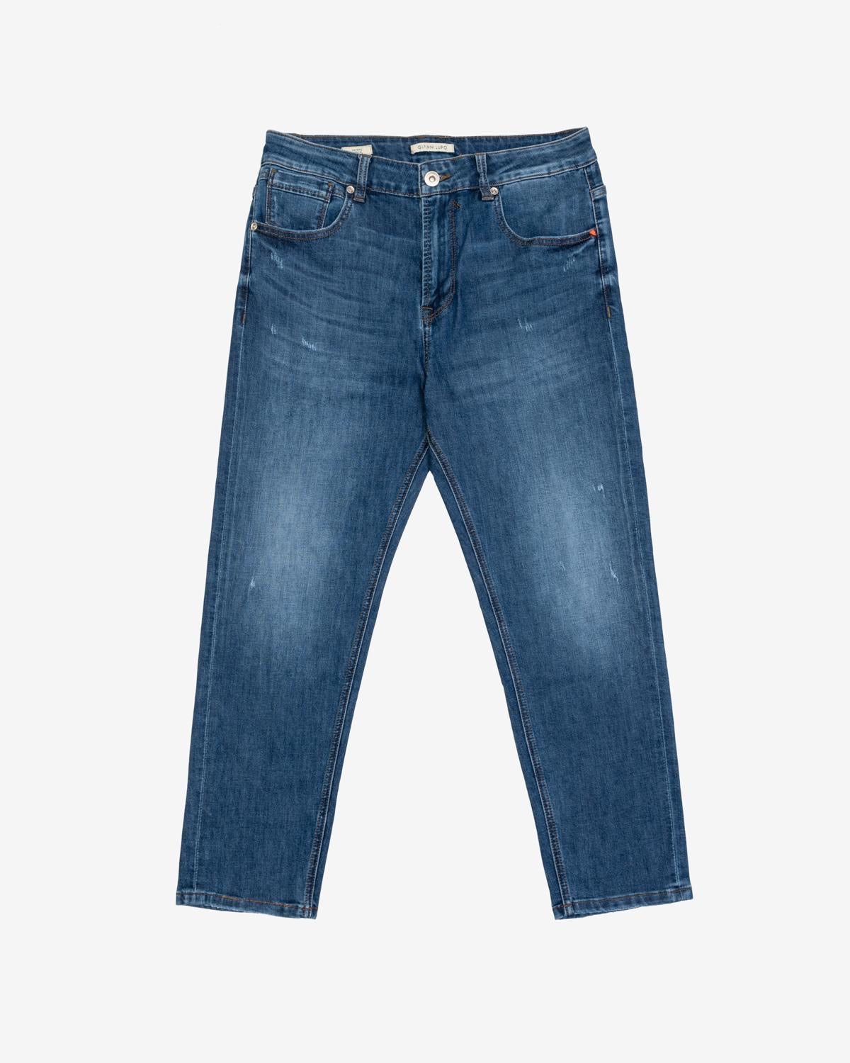 GIANNI LUPO - Jeans blu con strappi uomo