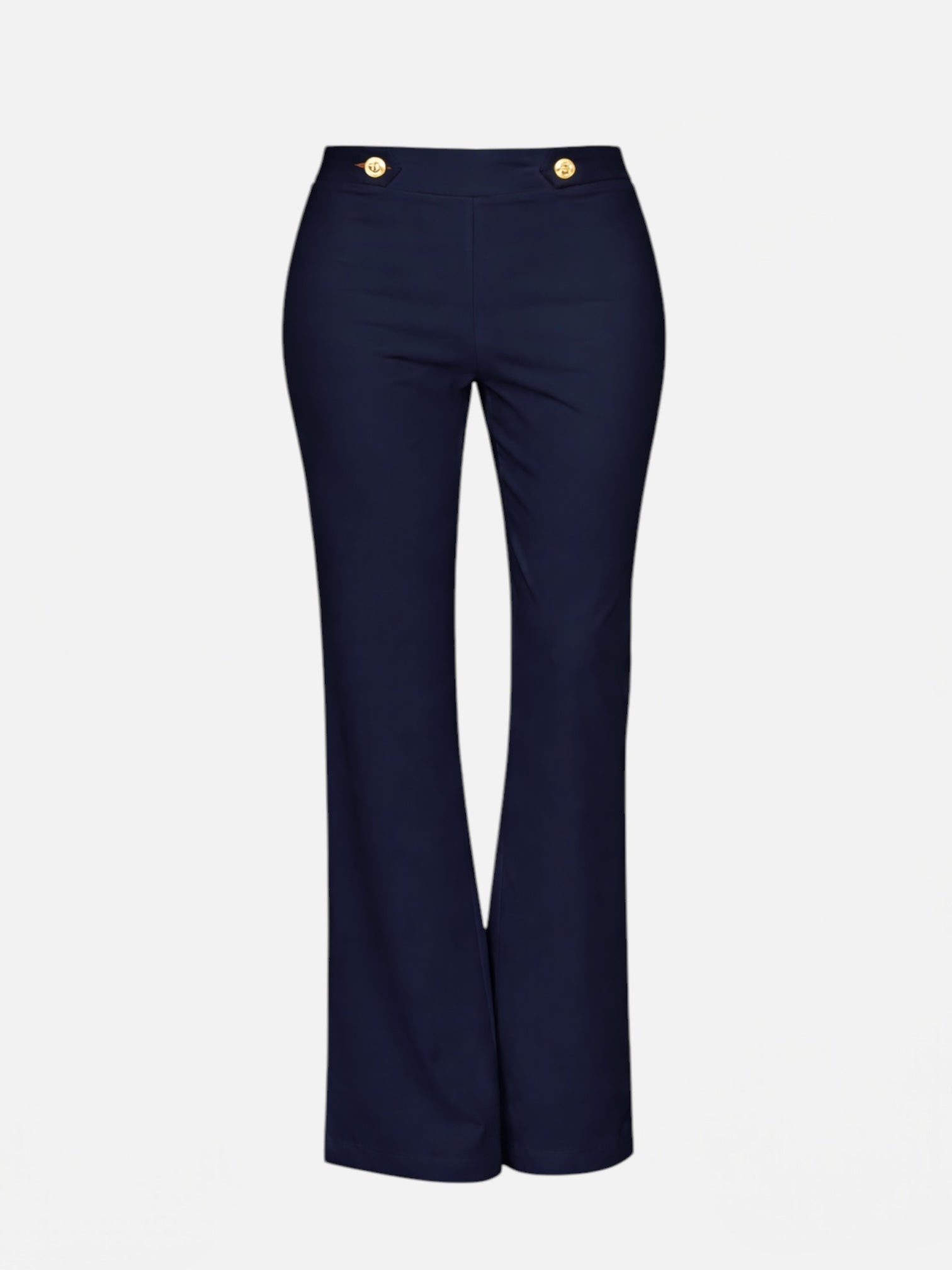 INFLUENCER - Pantalone con bottoni oro donna