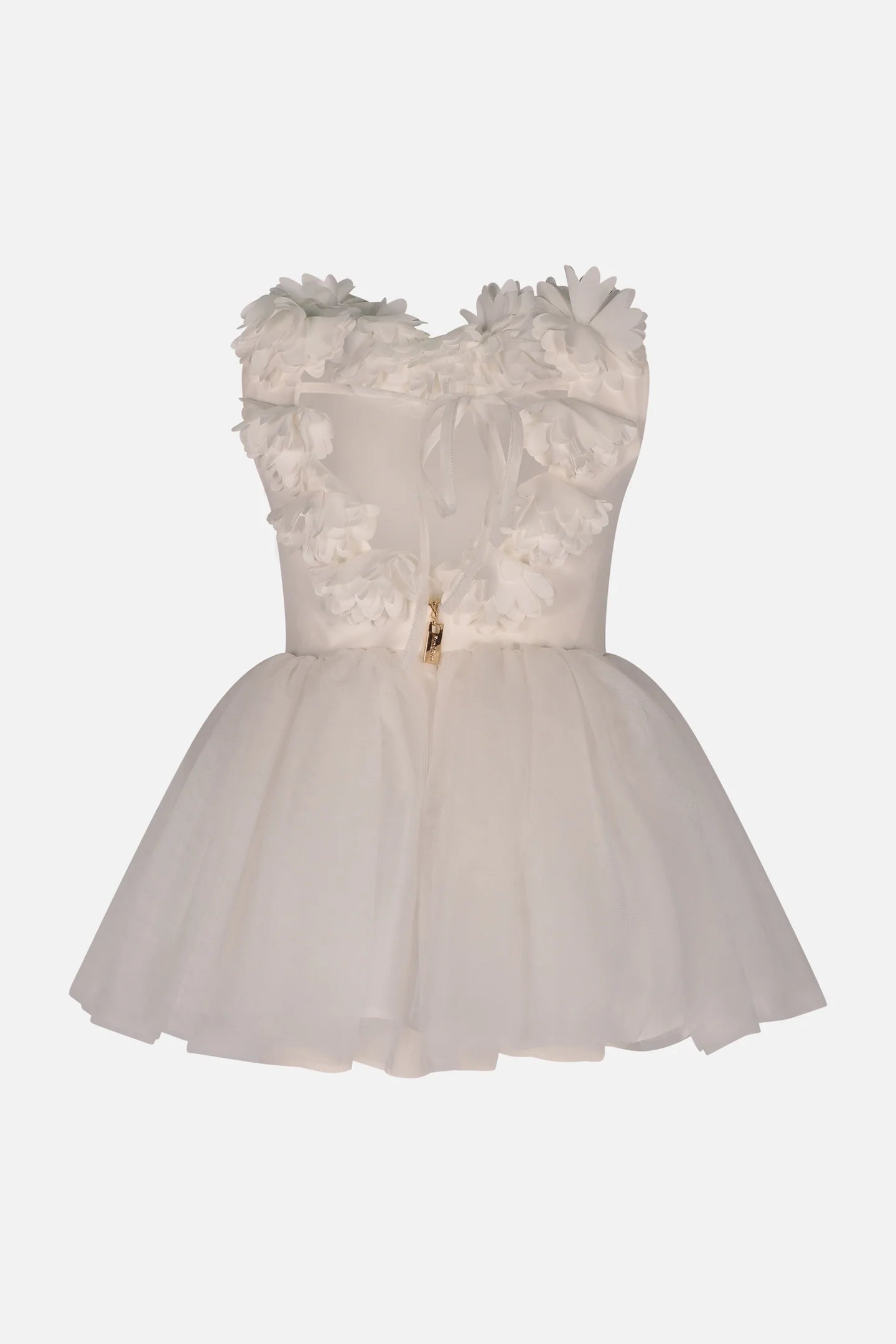 FUN FUN - Abito bianco in tulle con fiori bambina