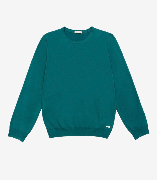 GIANNI LUPO - Maglioncino verde smeraldo girocollo uomo