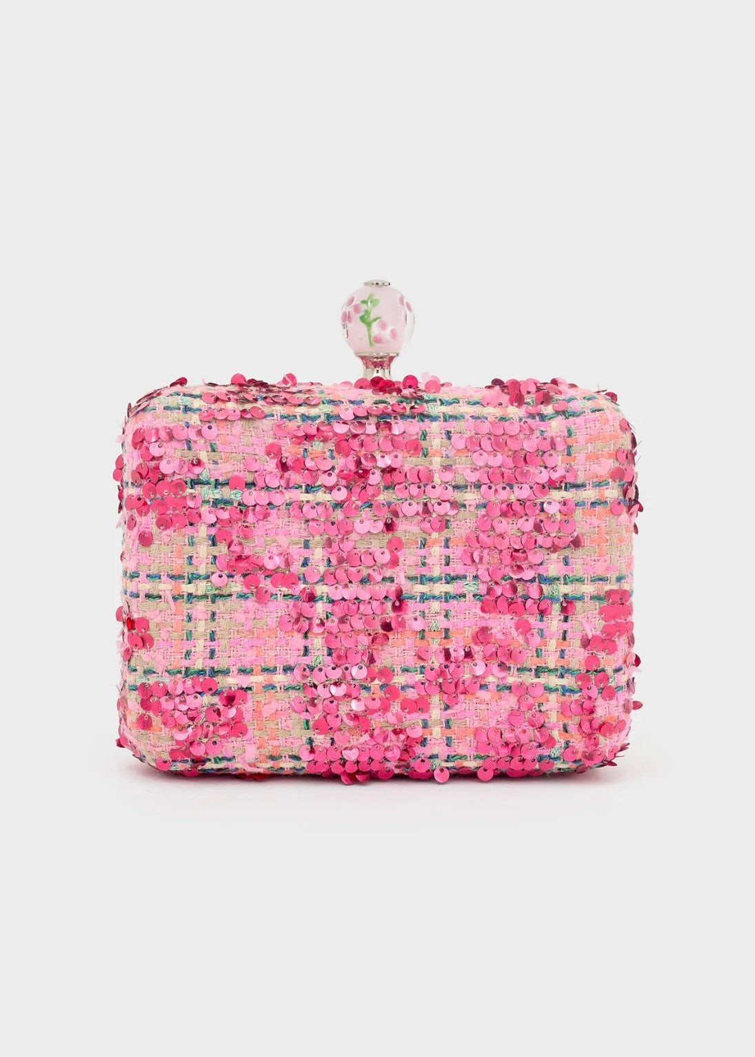 NALI - Clutch ELENA in tessuto ricamato con paillettes