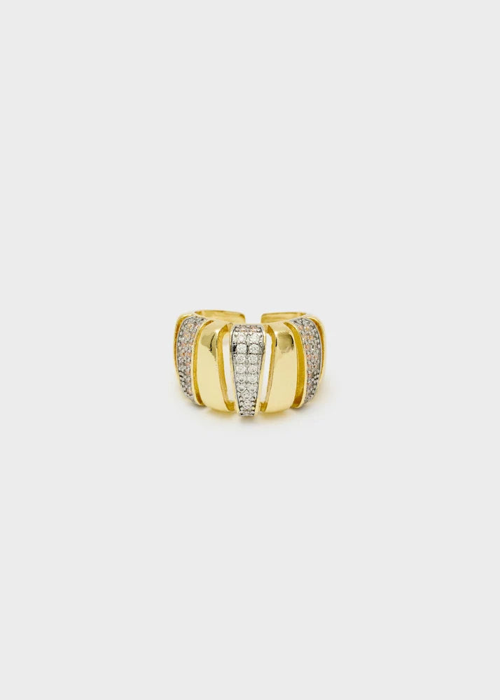 NALI - Anello a fasce alternate donna