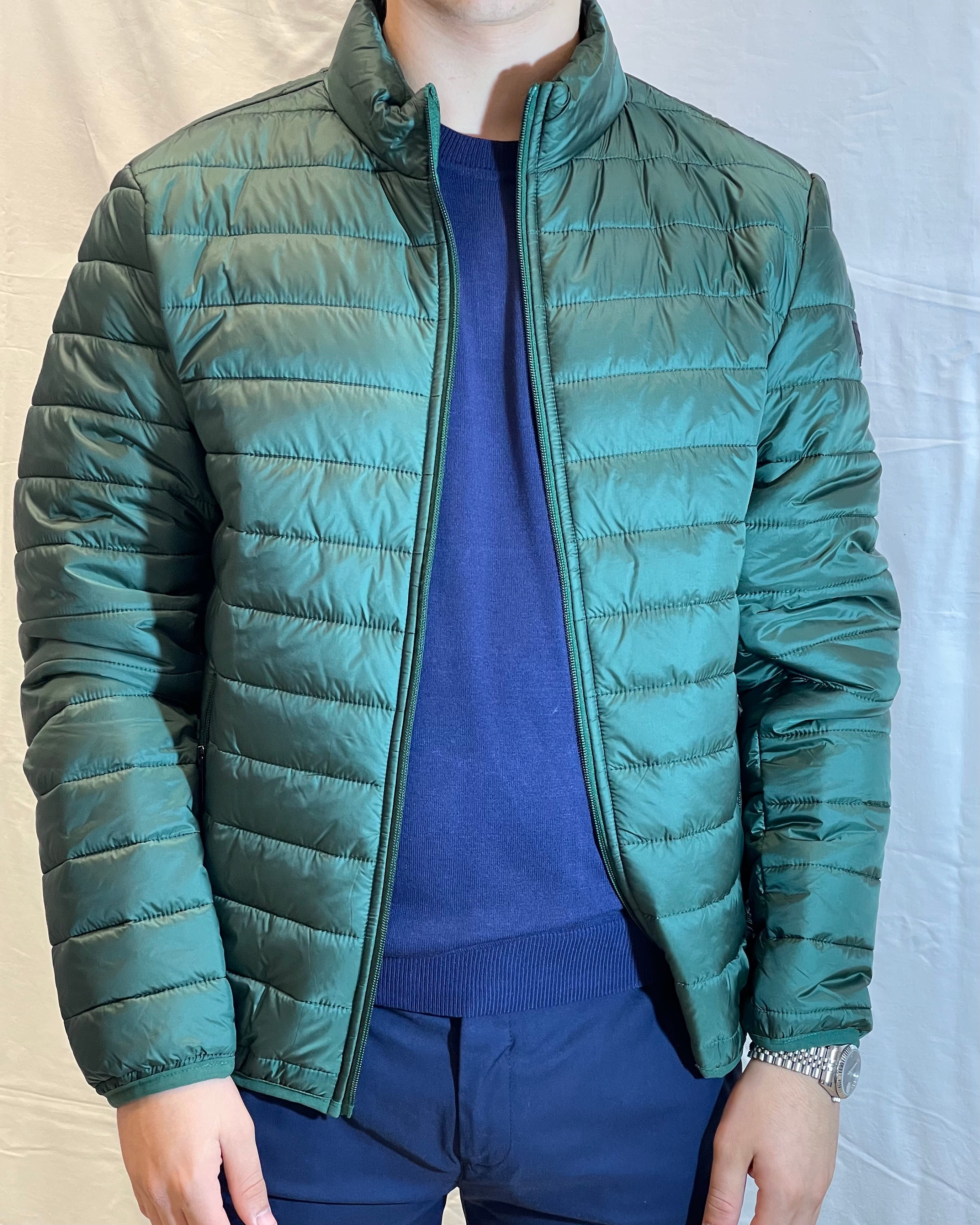 GIANNI LUPO - Piumino verde smeraldo cento grammi uomo