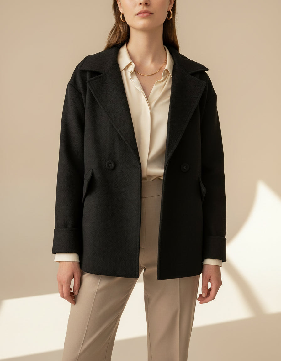 JE-NE - Cappotto nero corto