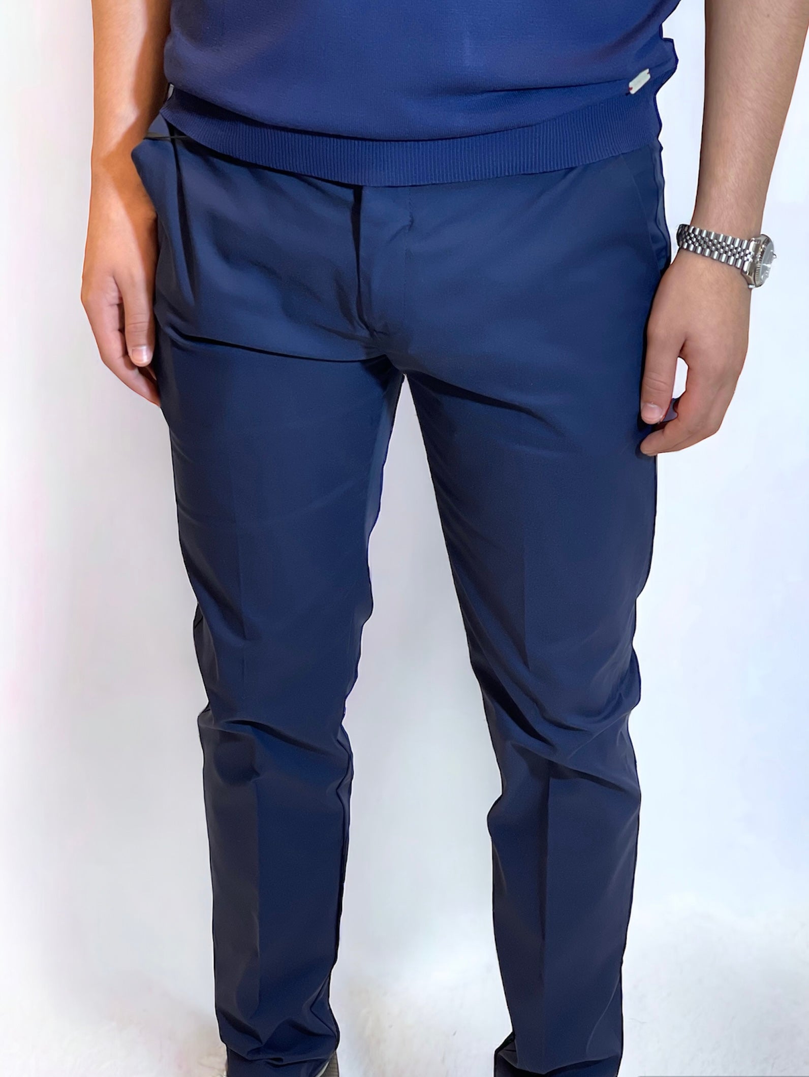 GIANNI LUPO - Pantalone abito blu uomo