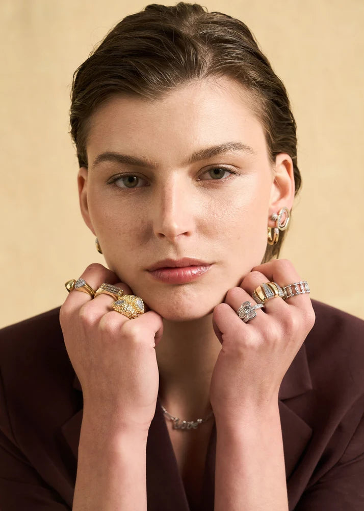 NALI - Anello a fasce alternate donna