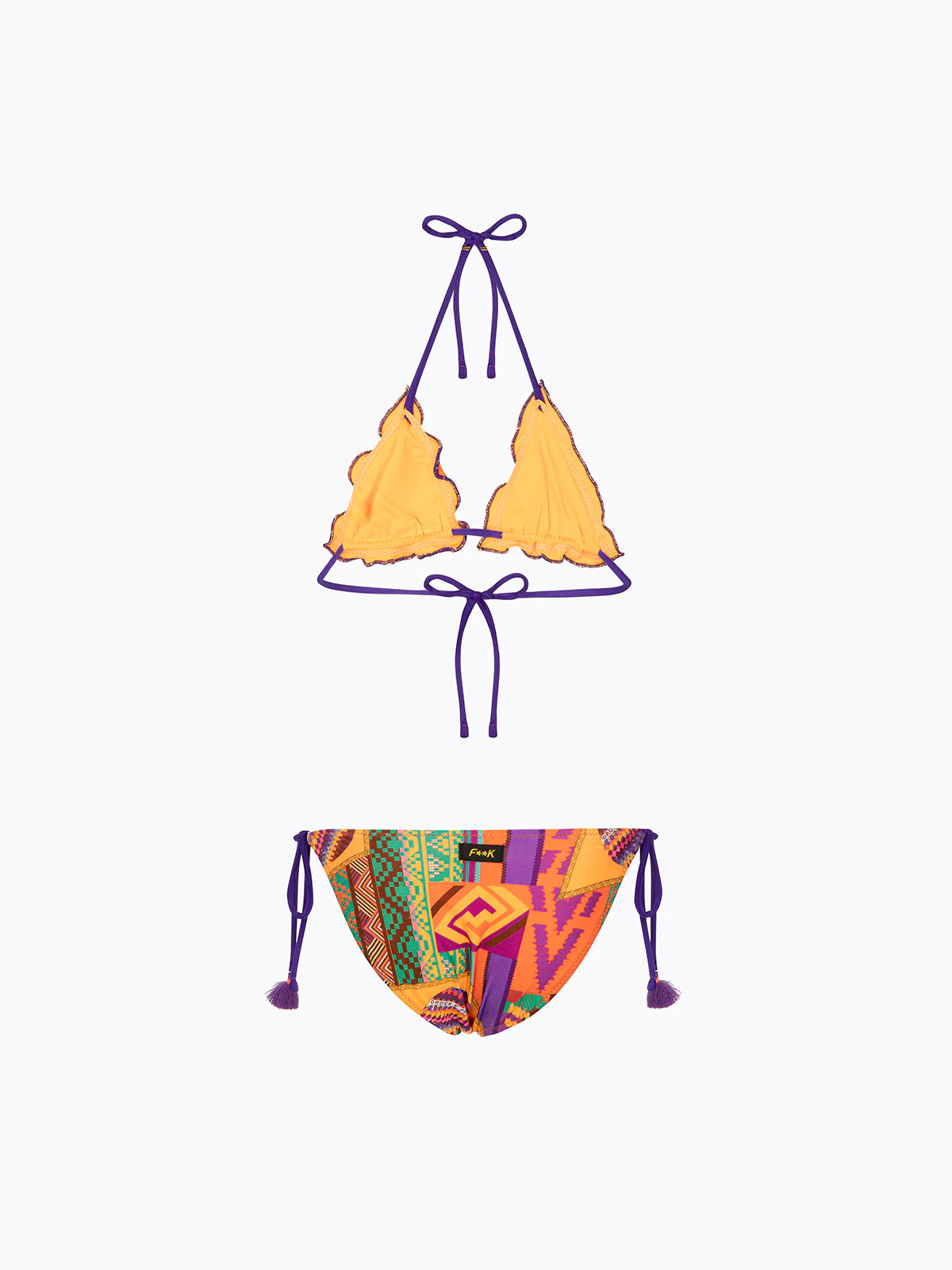 F**K - Bikini triangolo con slip regolabile bambina
