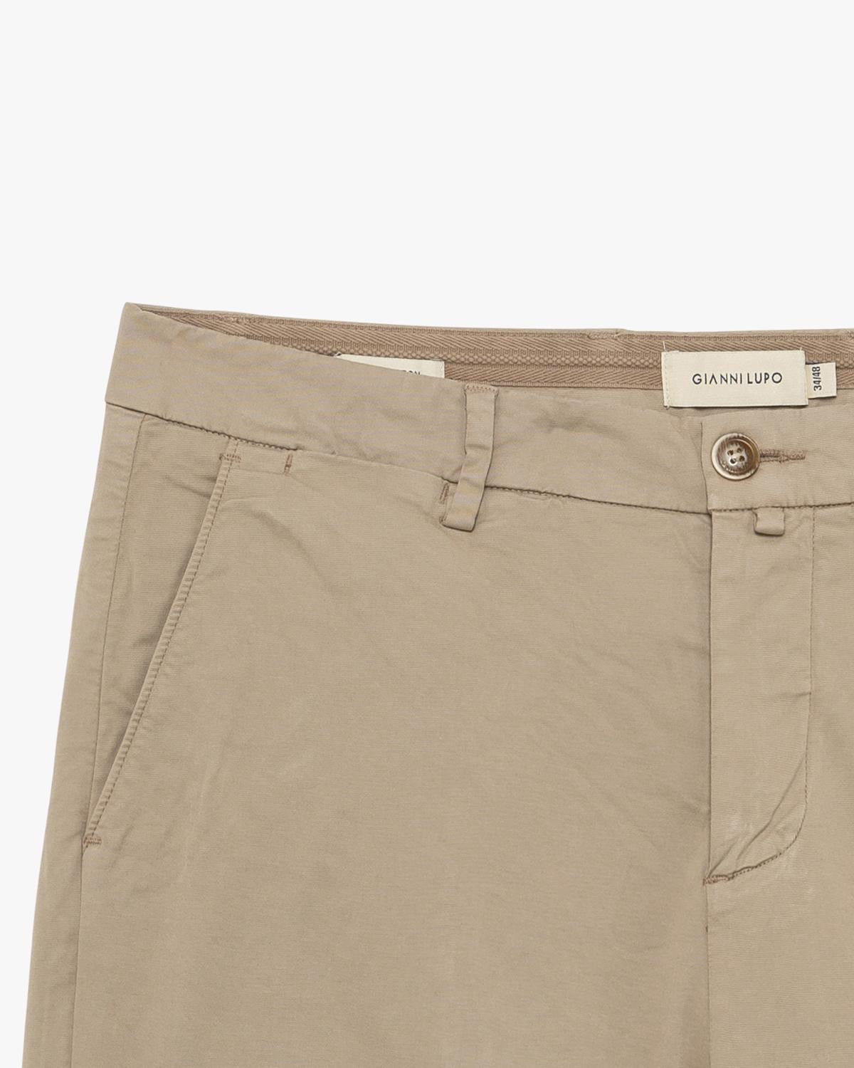 GIANNI LUPO - Bermuda beige in cotone uomo