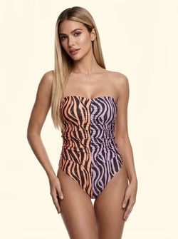 F**K - Monokini drappeggiato ZEBRA donna