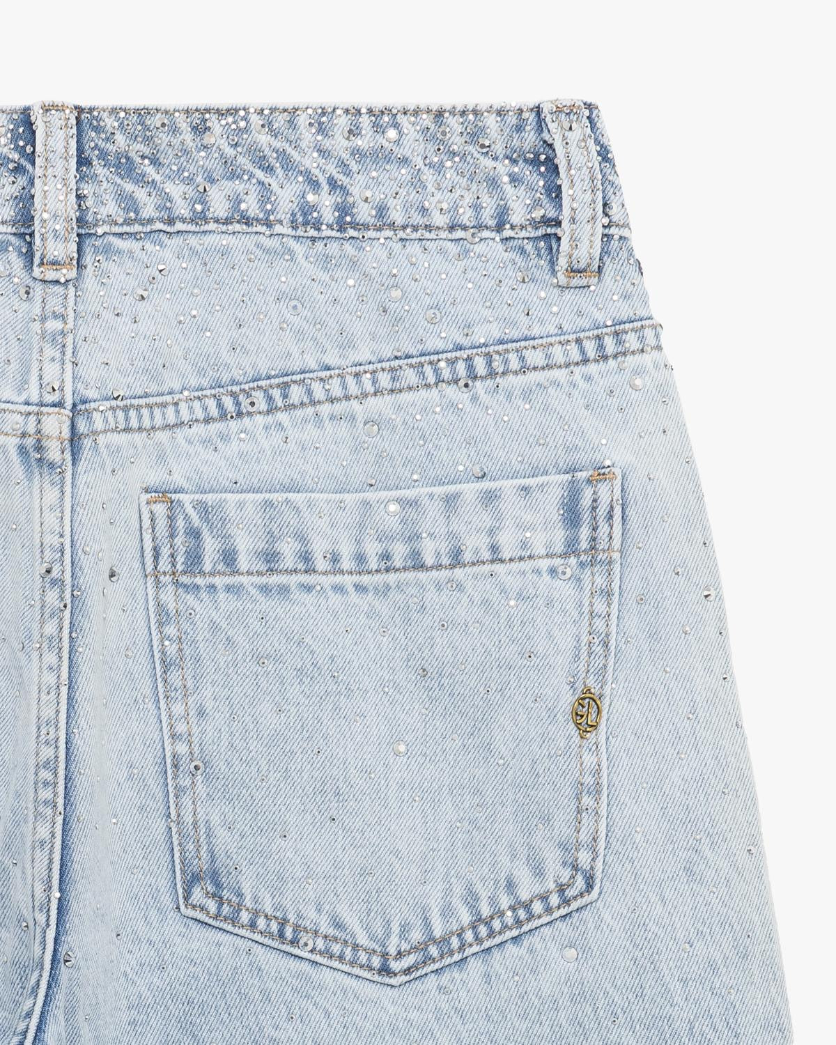 GL FOR HER - Jeans MOLLY WILLOW WIDE con strass donna