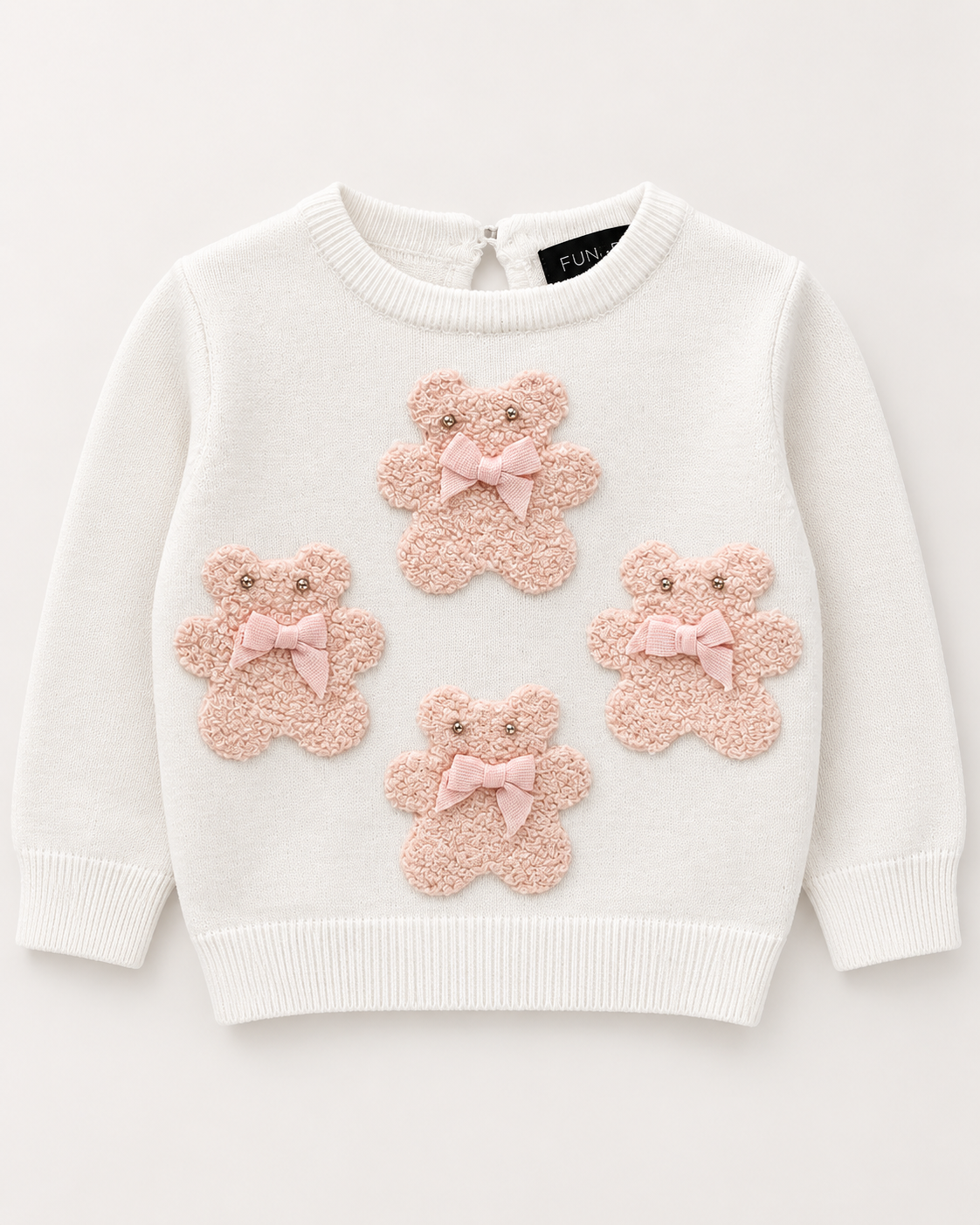 FUN FUN - Magliocino con orsetti rosa 3D