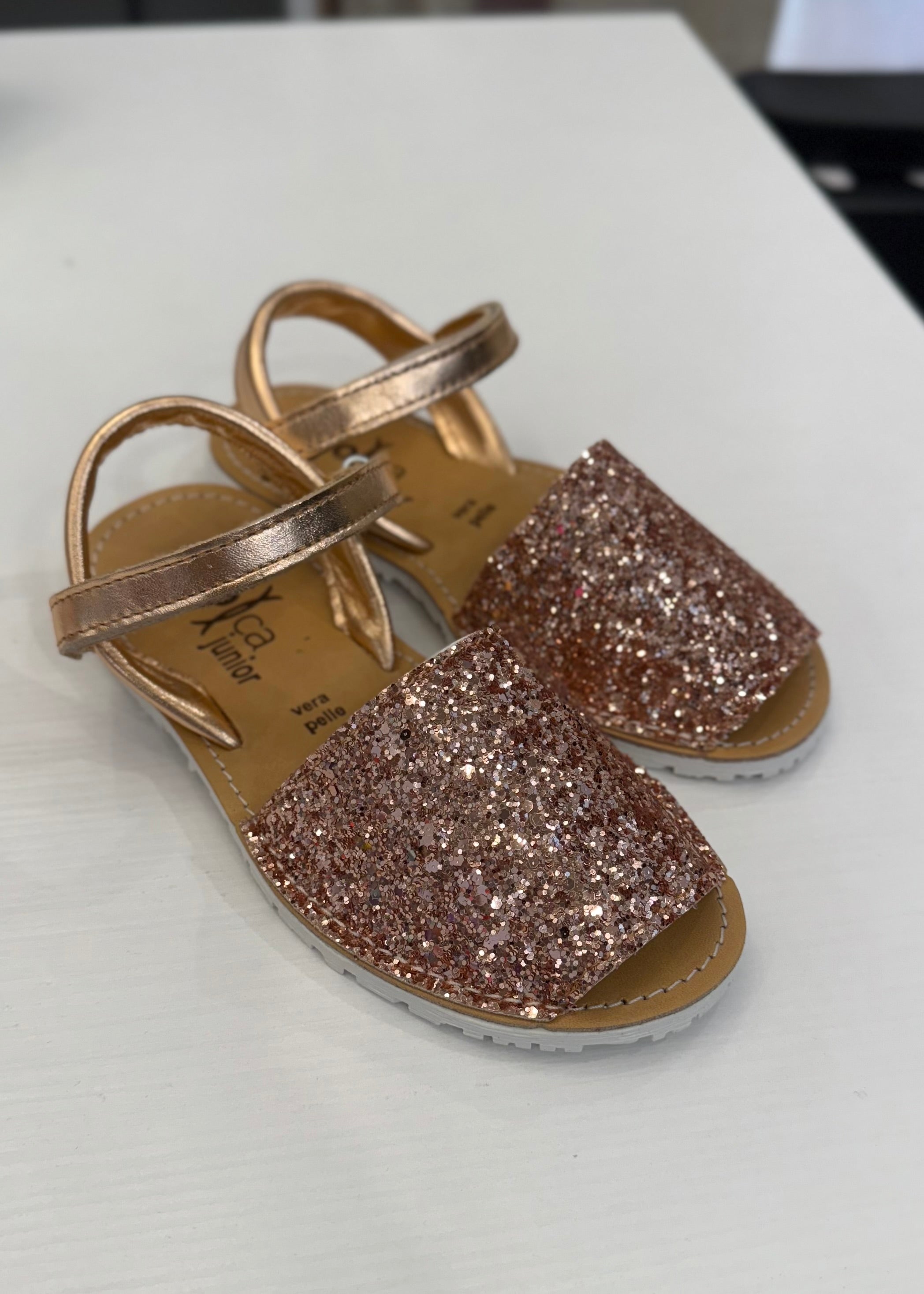 EVOCA - Minorchina rosa gold con glitter bambina