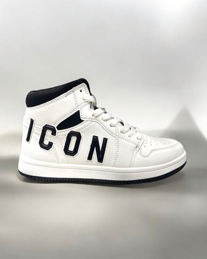 ICON - Sneakers alta Bianca con maxi logo