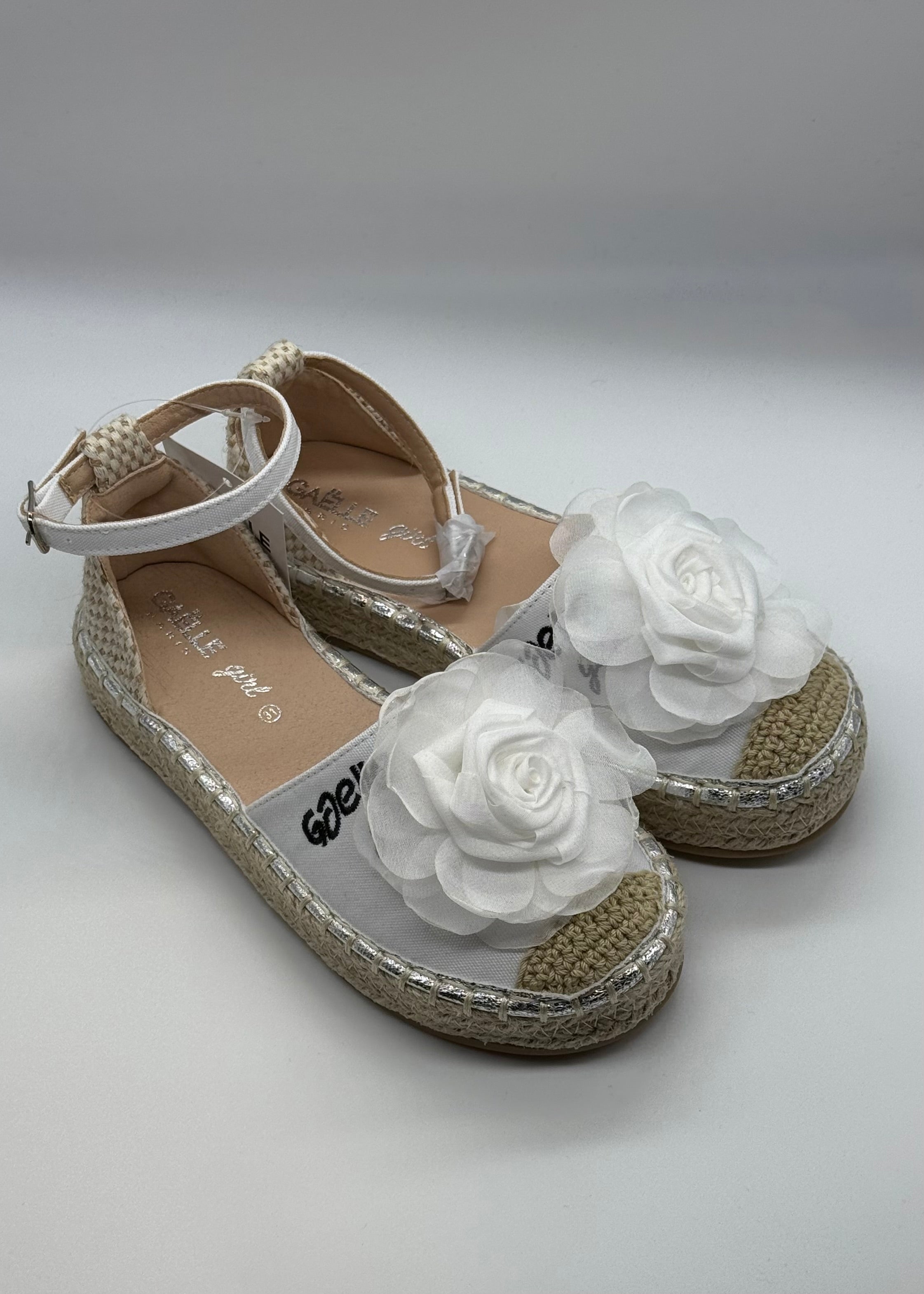 GAELLE - Sandalo bambina con fiore bianco