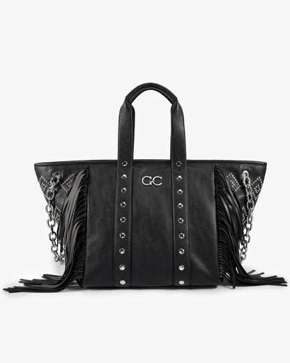 GIO CELLINI - Borsa ISABELLA nera con frange