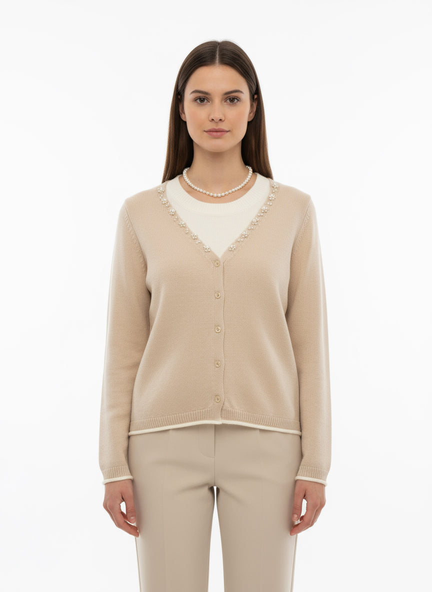 EXTYN - Cardigan con perle donna