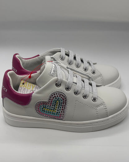 BALDUCCI - Sneakers bianca con strass