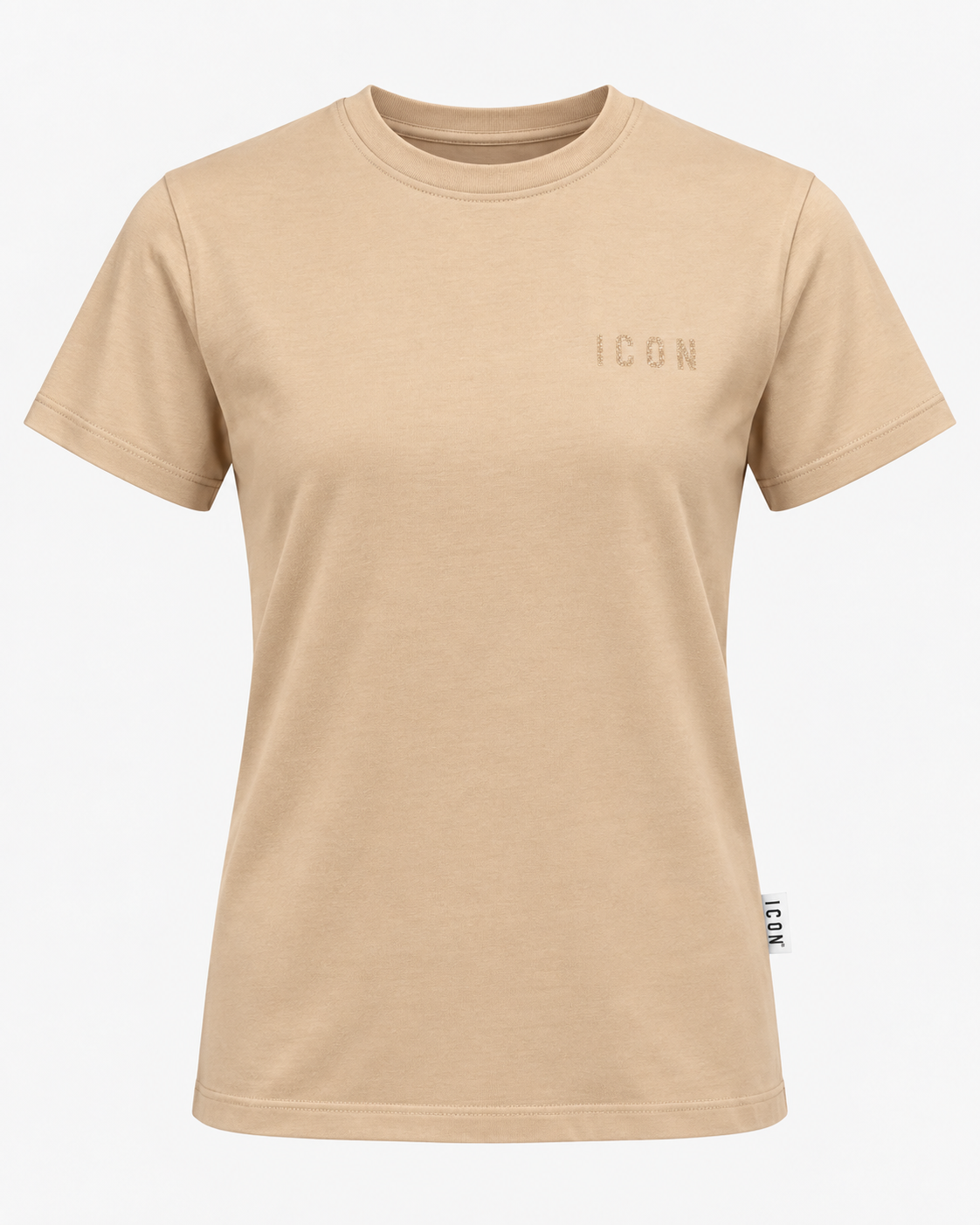 ICON - T-shirt con logo glitter donna