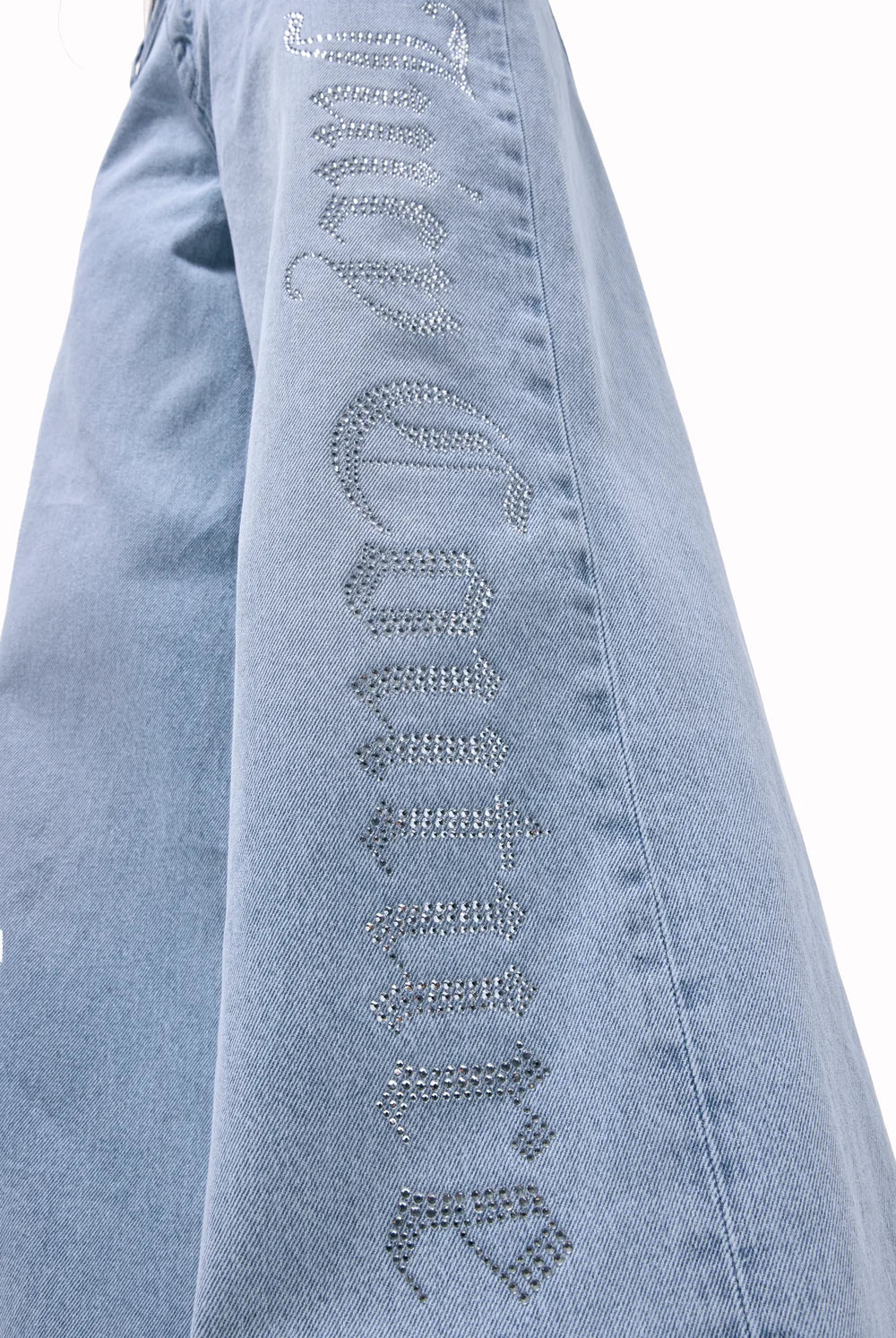 JUICY COUTURE - Jeans a palazzo con logo in strass donna