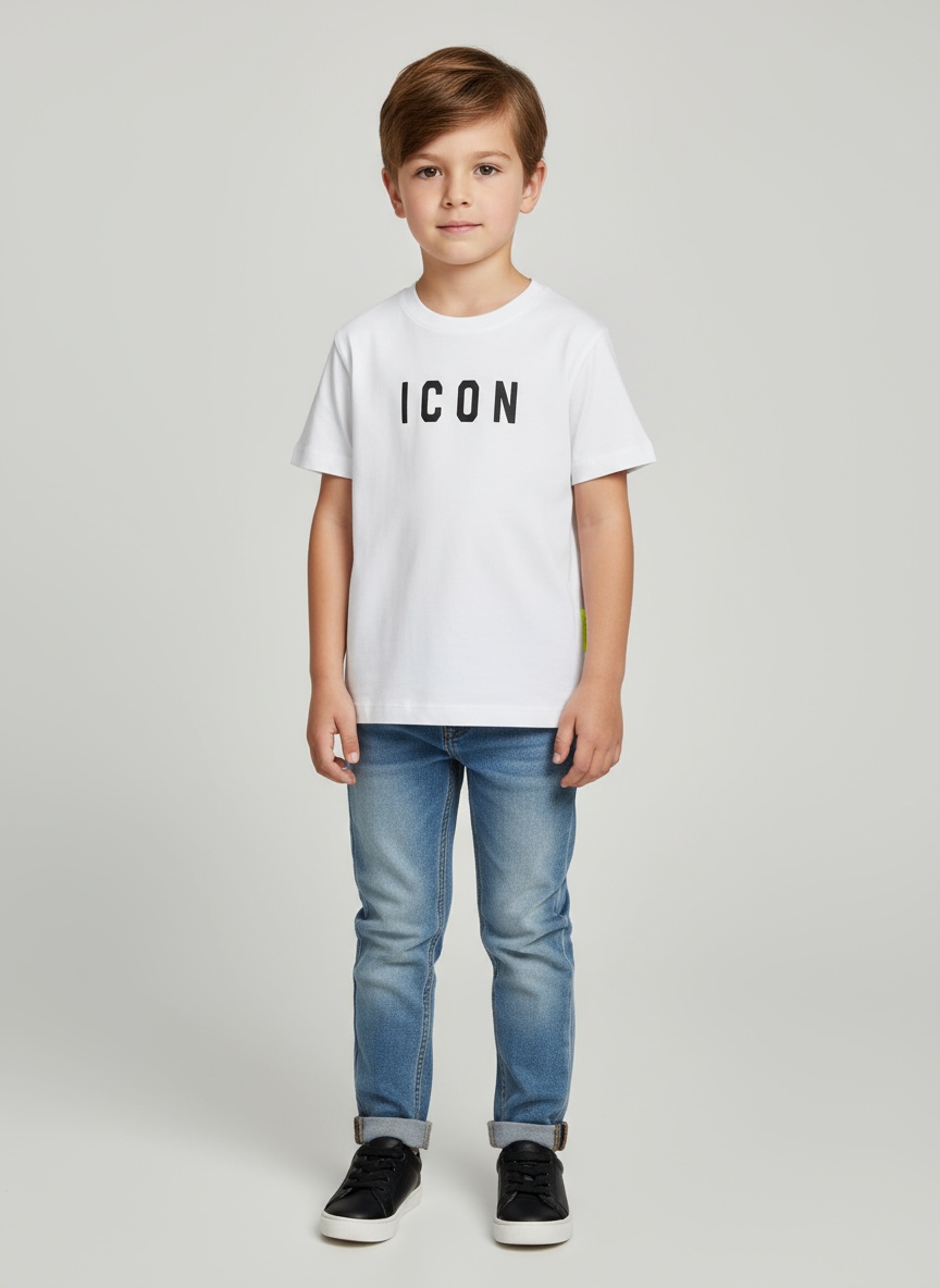 ICON - T-shirt bianca bambino