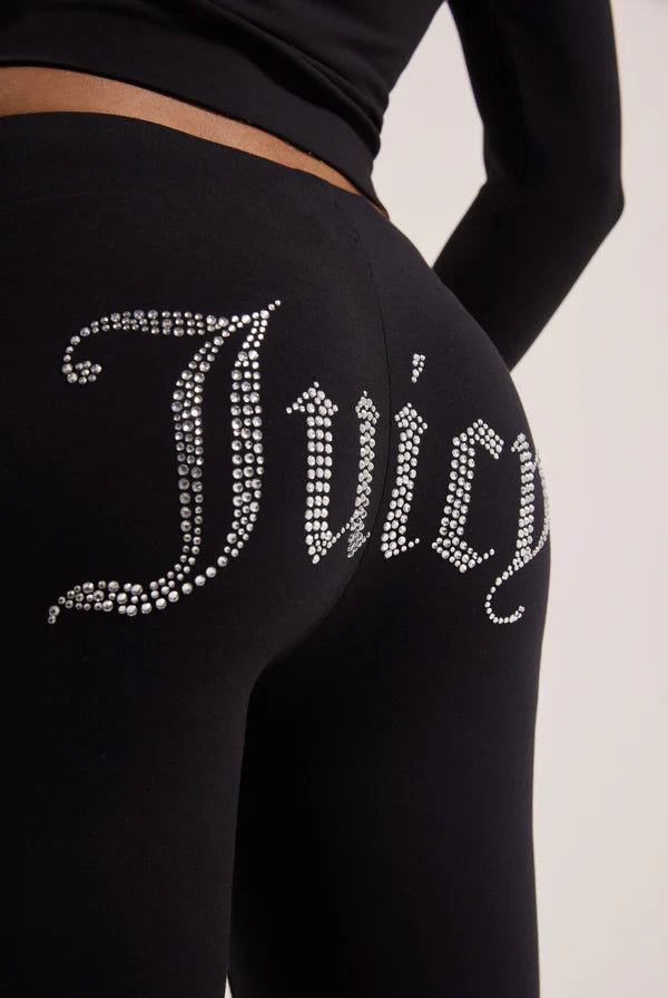 JUICY COUTURE - Pantalone in jersey con logo in strass donna