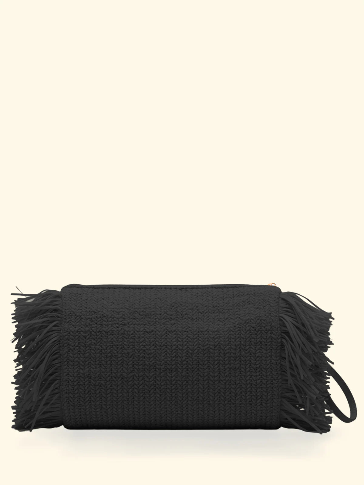 F**K - Maxi pochette in raffia con frange donna