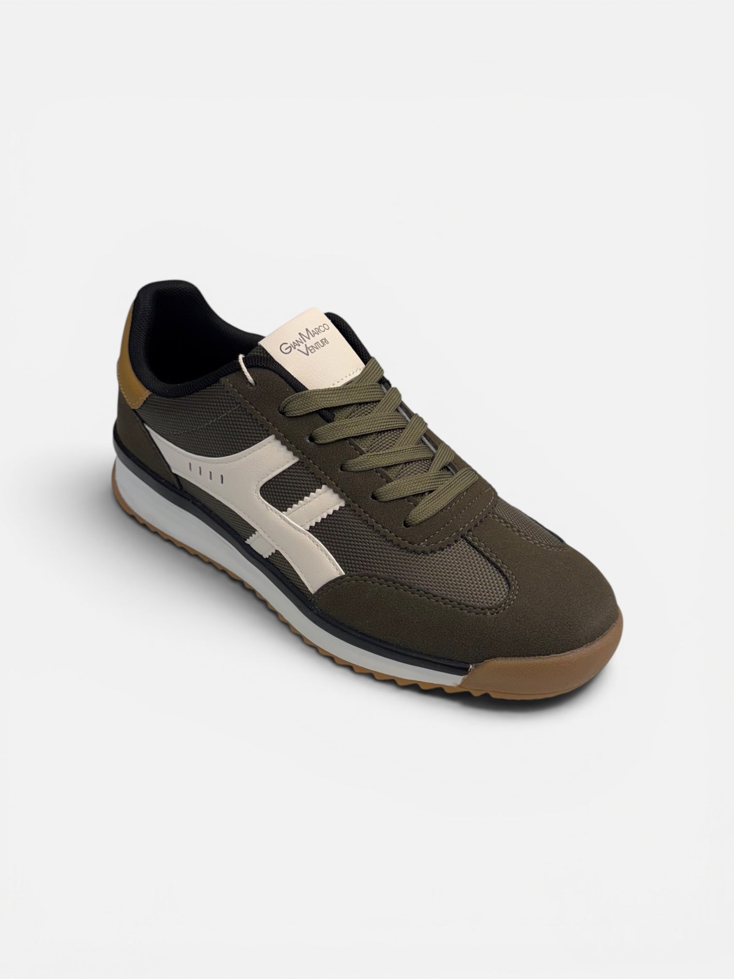 GIANMARCO VENTURI - Sneakers verde militare uomo