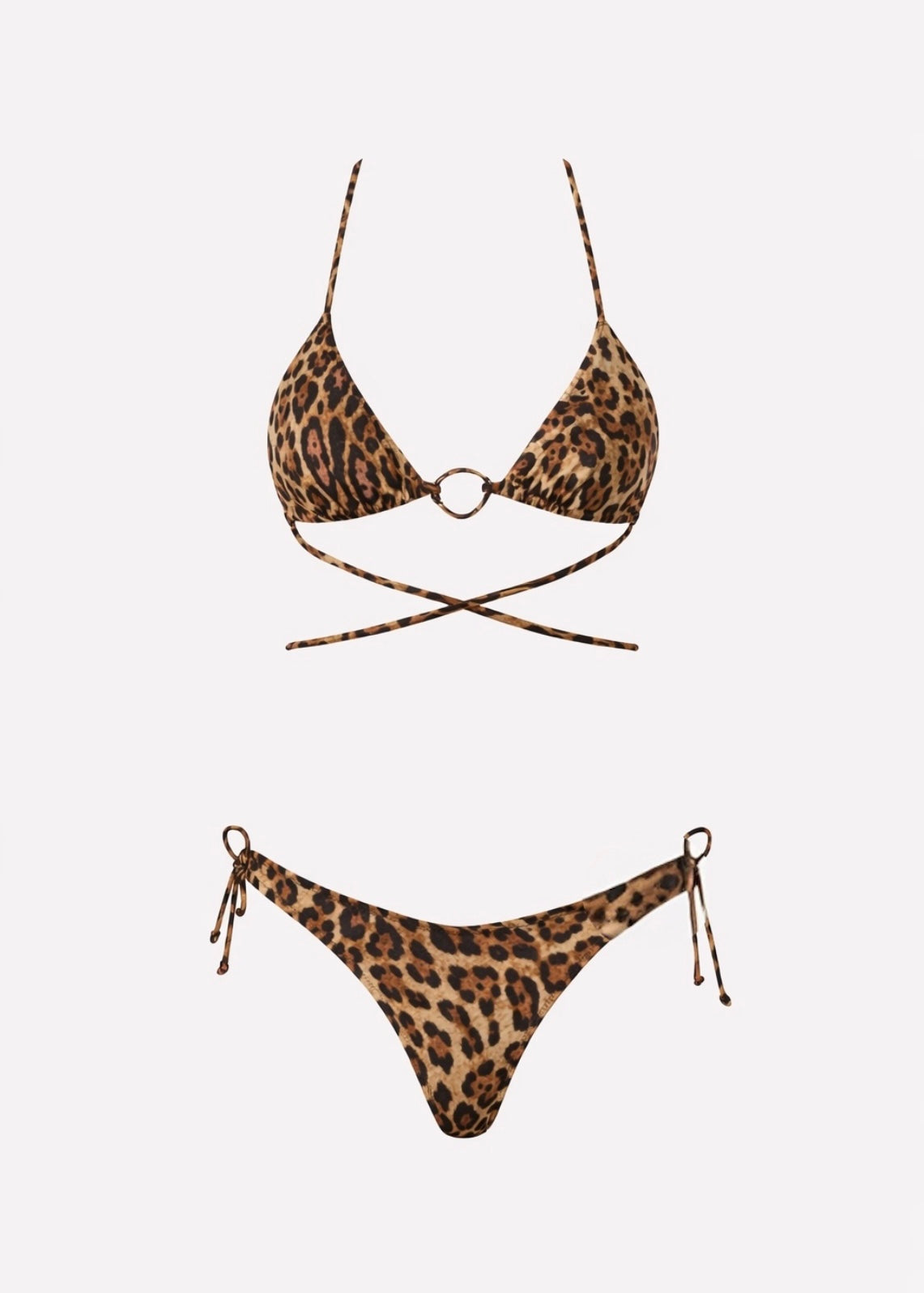 4GIVENESS - Bikini triangolo con slip regolabile LEOPARD SOUL donna