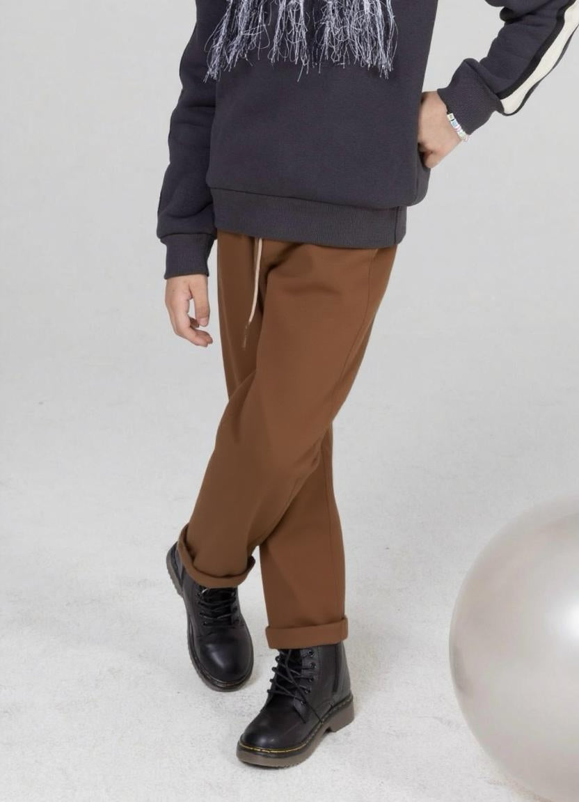 NEVER TOO - Pantalaccio con laccio beige bambino