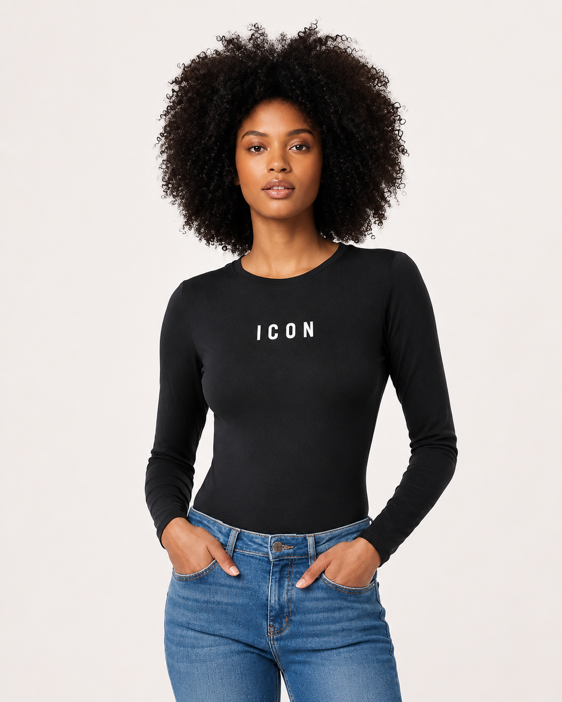 ICON - Body con logo piccolo donna