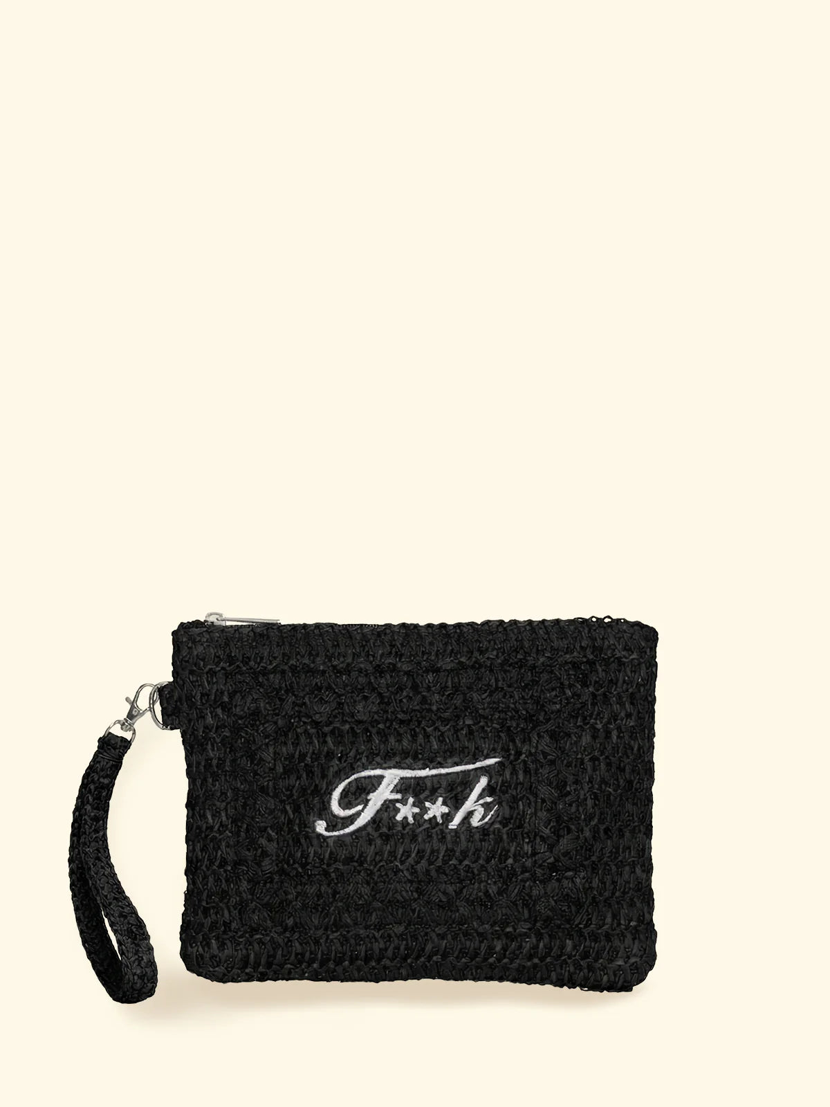 F**K -  Mini pochette in raffia donna