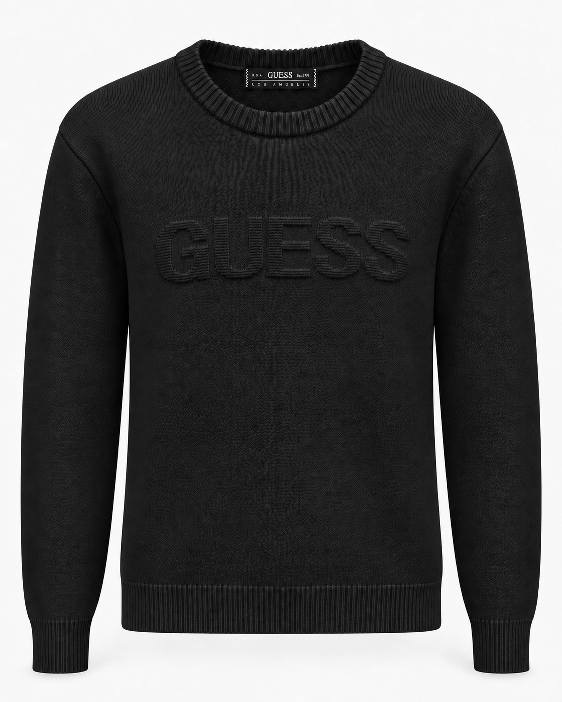 GUESS - Maglia con logo tono su tono uomo