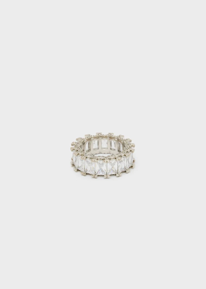 NALI - Anello baguette con zirconi donna