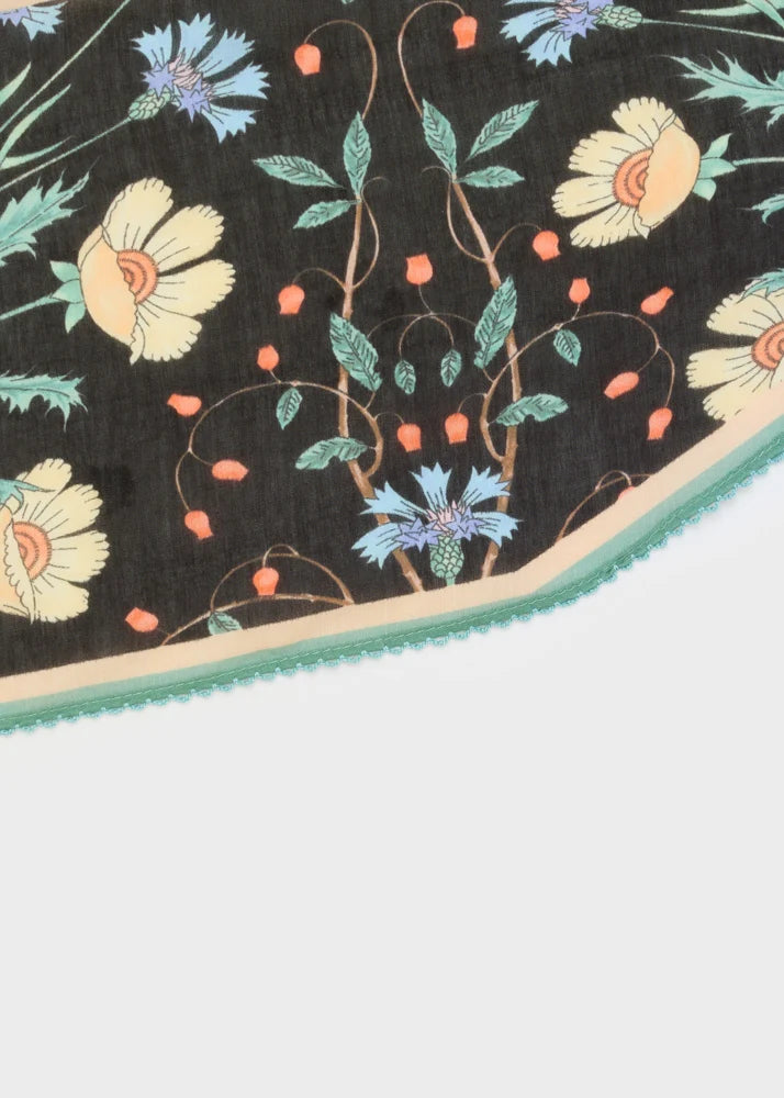 NALI - Foulard floreale seta cotone