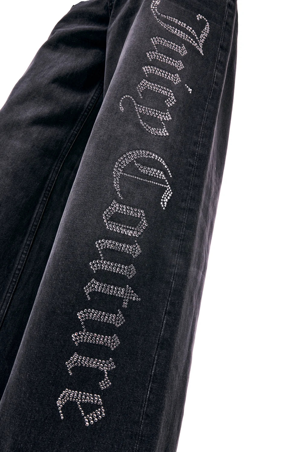 JUICY COUTURE - Jeans a palazzo con logo in strass donna