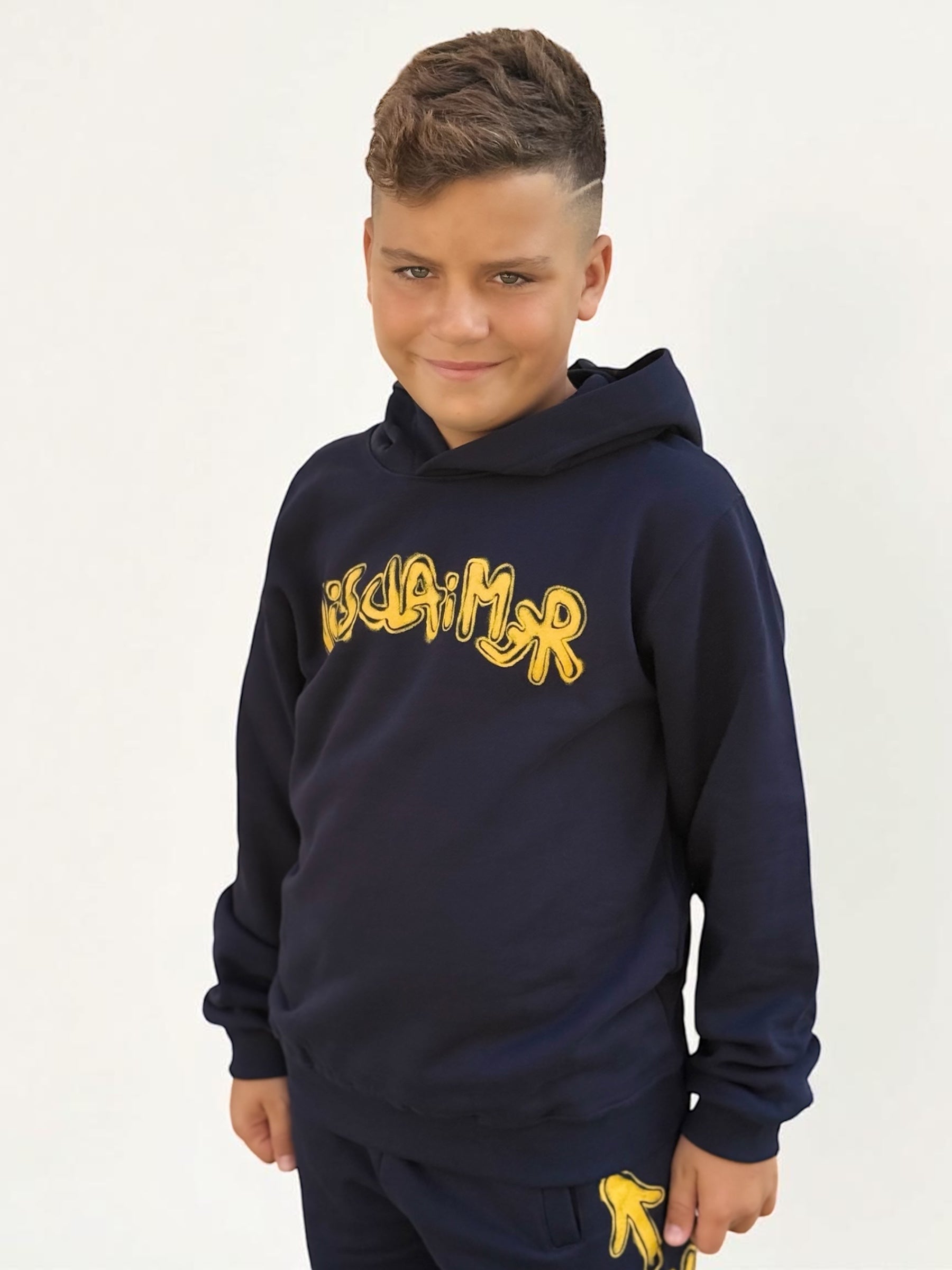 DISCLAIMER - Felpa con cappuccio e logo bambino