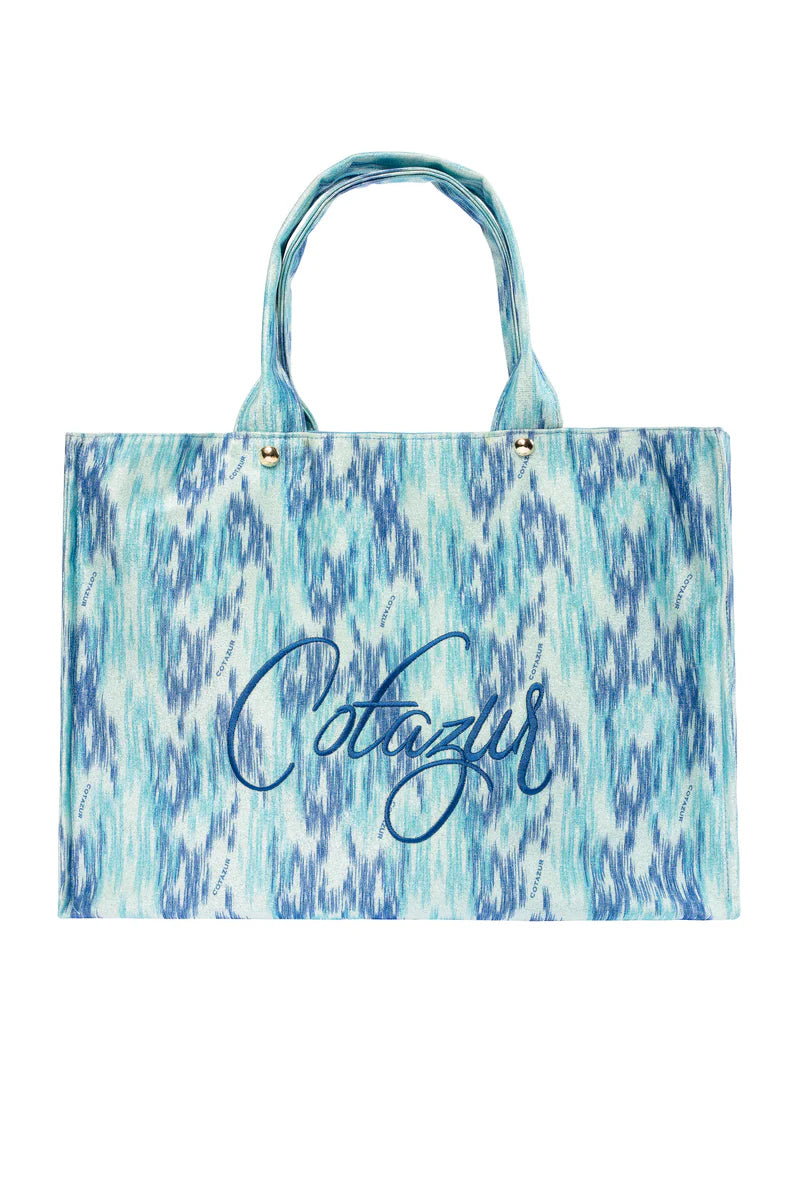 COTAZUR - Borsa mare azzurro lurex