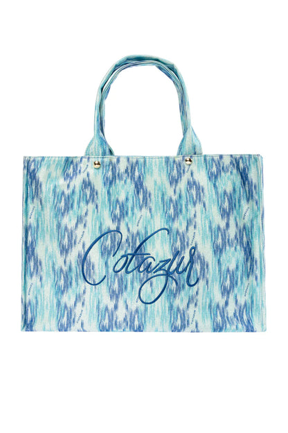 COTAZUR - Borsa mare azzurro lurex